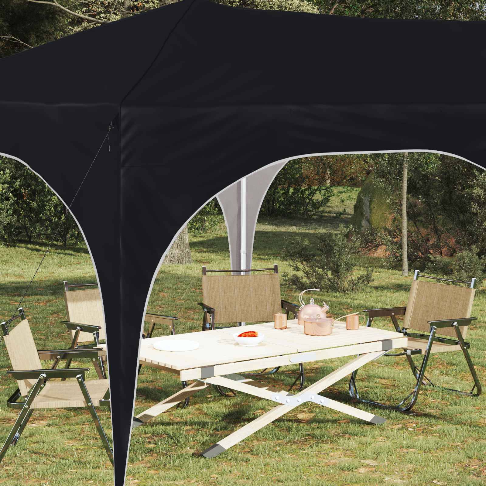 vidaXL Pop-up Partyzelt Anthrazit 575 x 288 x 245 cm Oxford-Stoff