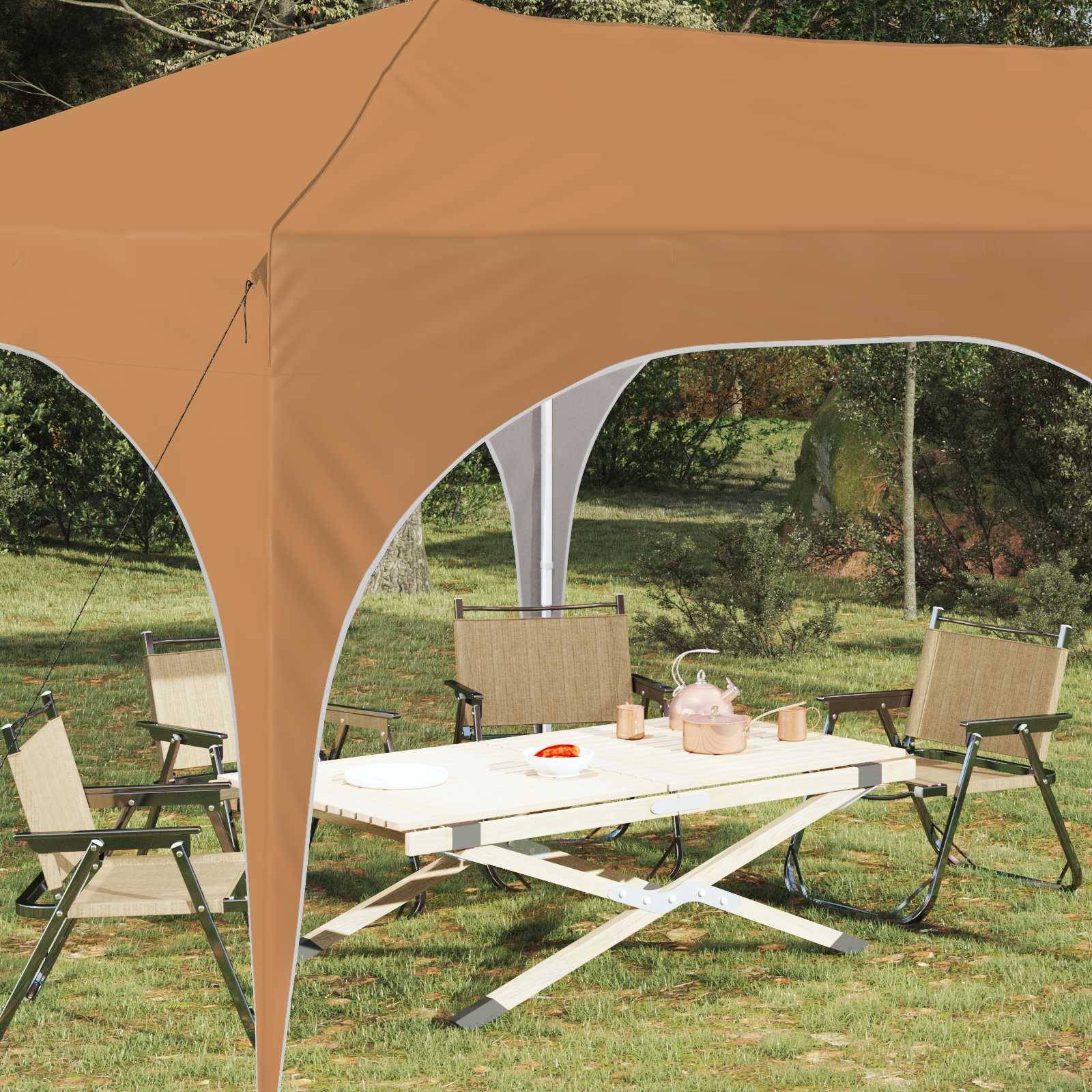 vidaXL Pop-up Partyzelt Beige 575 x 288 x 245 cm Oxford-Stoff