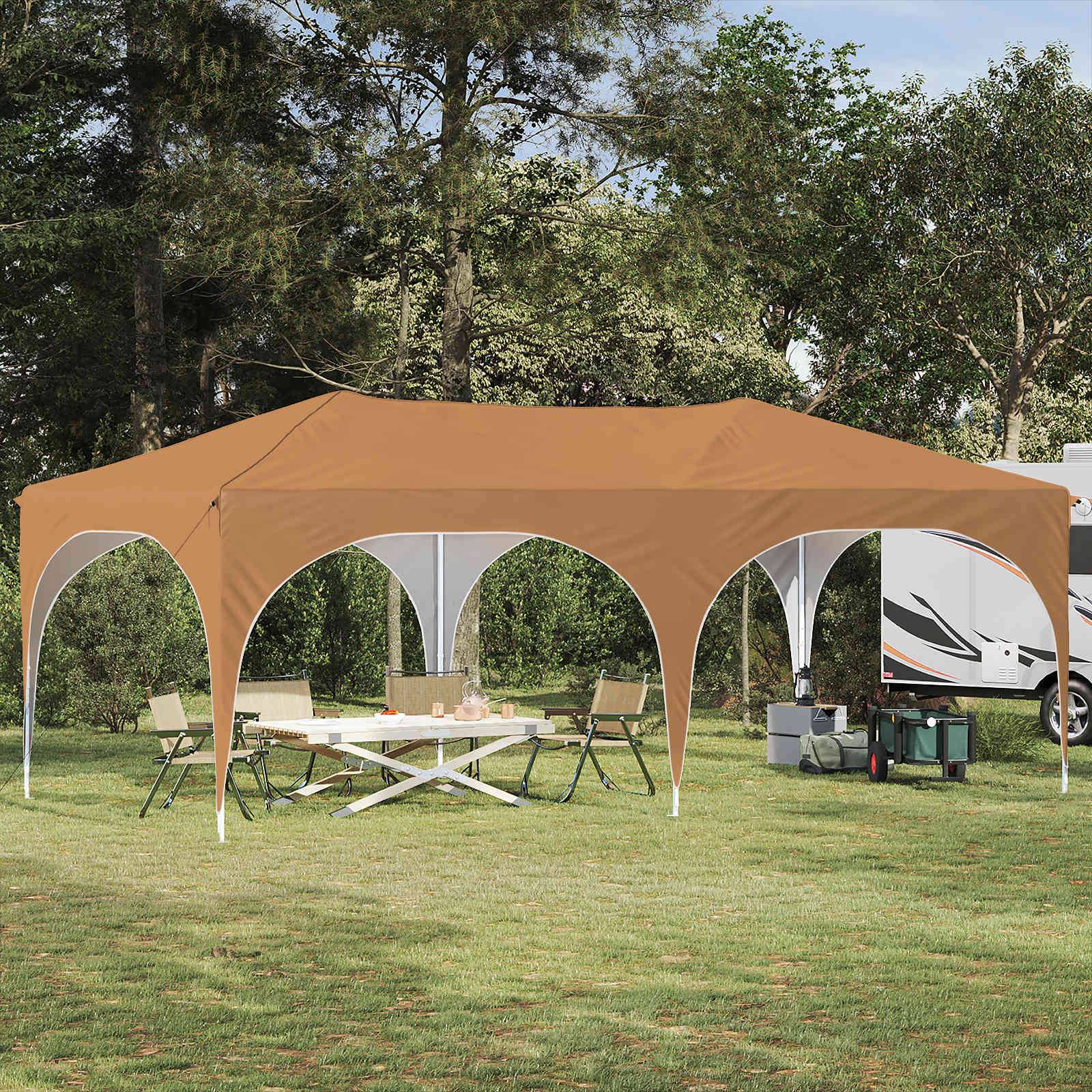 vidaXL Pop-up Partyzelt Beige 575 x 288 x 245 cm Oxford-Stoff