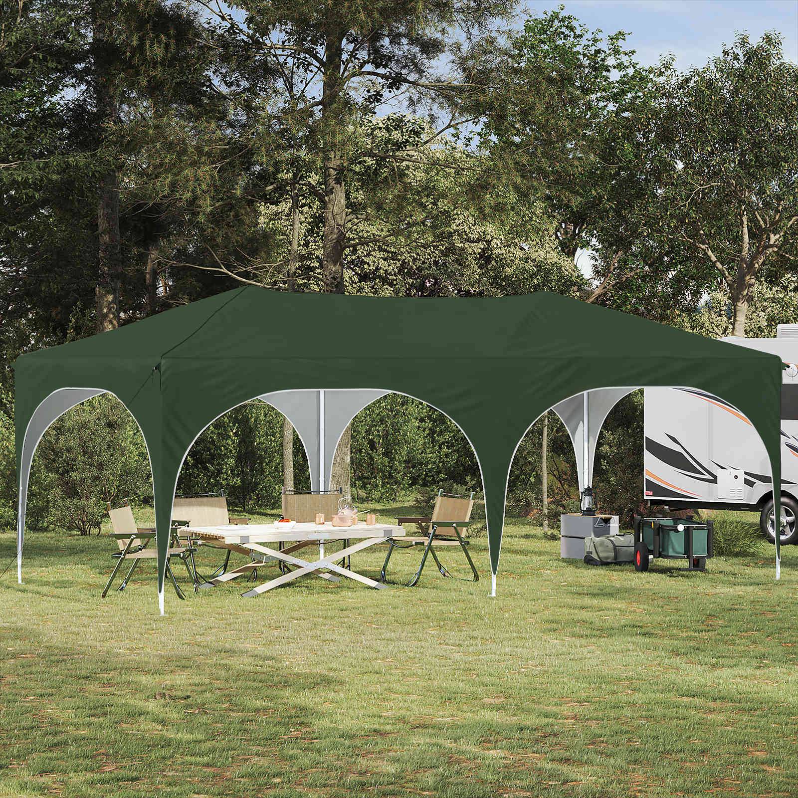 vidaXL Pop-up Partyzelt Grün 575 x 288 x 245 cm Oxford-Stoff
