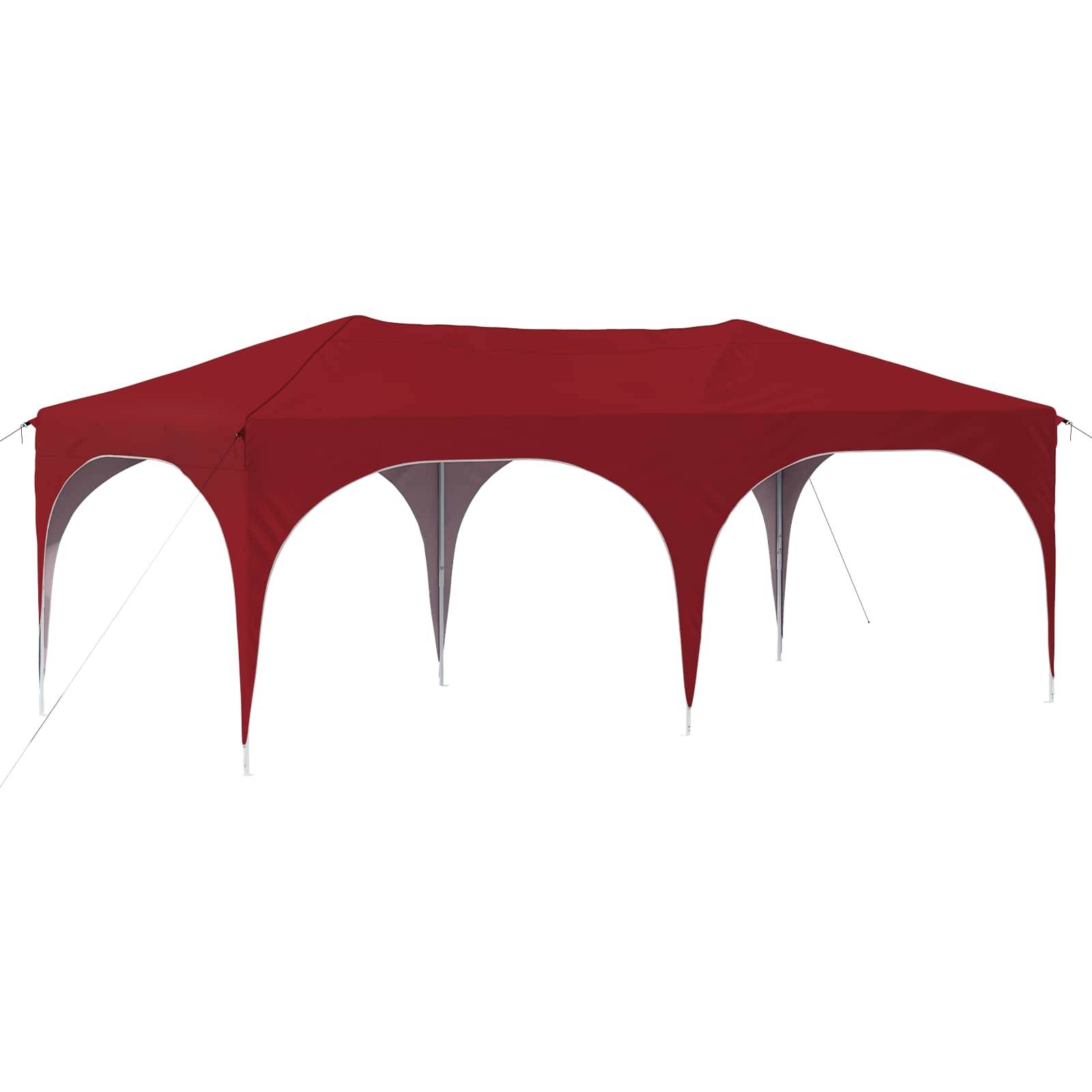 vidaXL Pop-up Partyzelt Bordeauxrot 575 x 288 x 245 cm Oxford-Stoff
