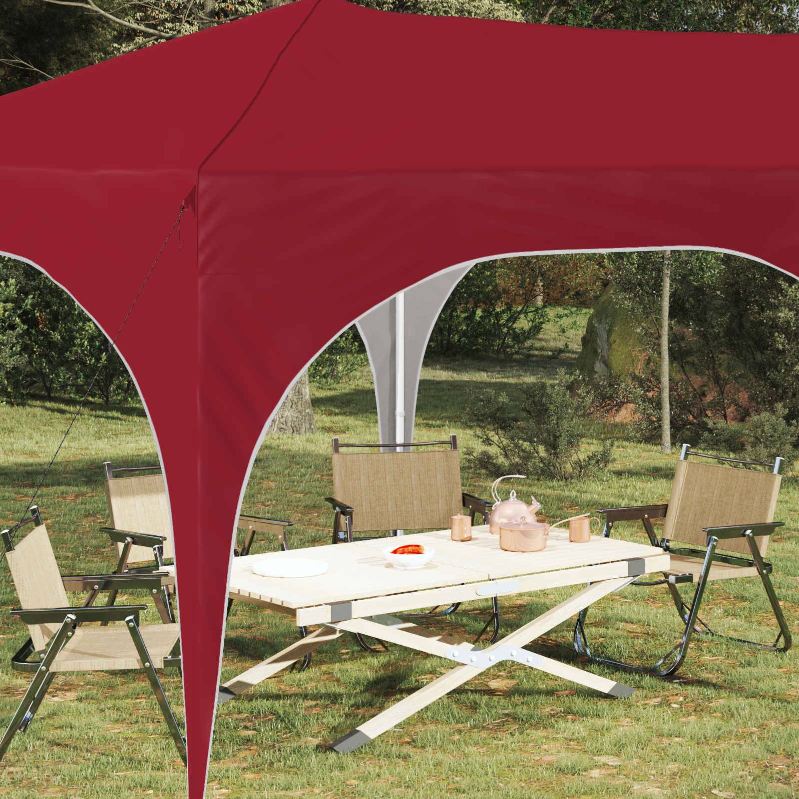 vidaXL Pop-up Partyzelt Bordeauxrot 575 x 288 x 245 cm Oxford-Stoff