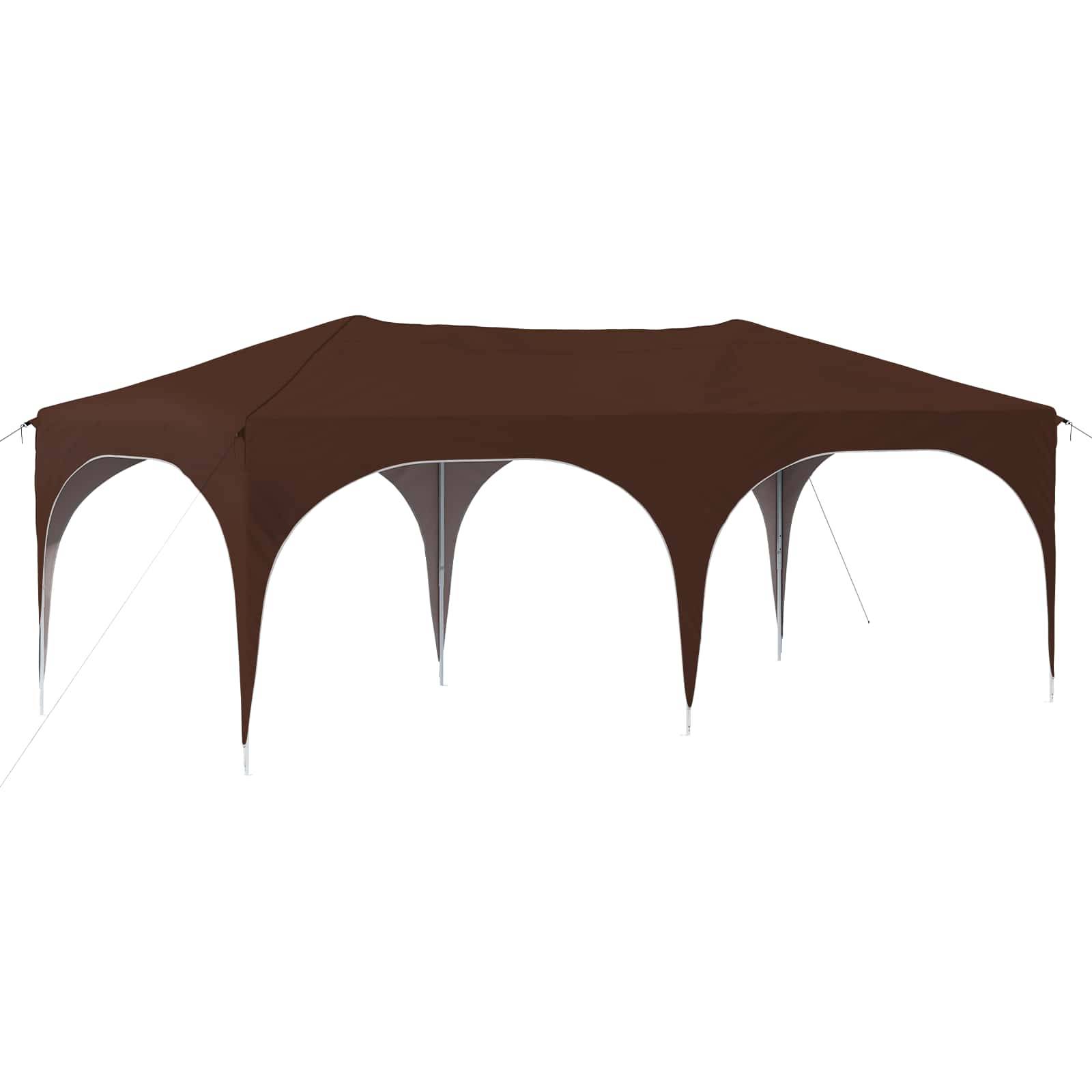 vidaXL Pop-up Partyzelt Braun 575 x 288 x 245 cm Oxford-Stoff
