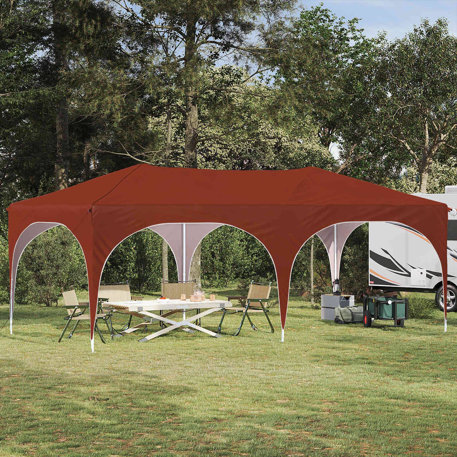 vidaXL Pop-up Partyzelt Terrakotta 575 x 288 x 245 cm Oxford-Stoff
