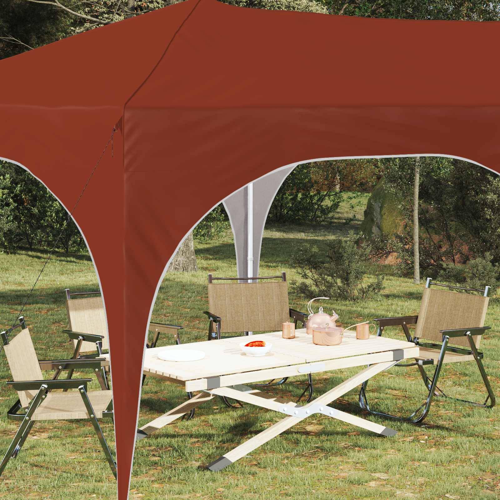 vidaXL Pop-up Partyzelt Terrakotta 575 x 288 x 245 cm Oxford-Stoff