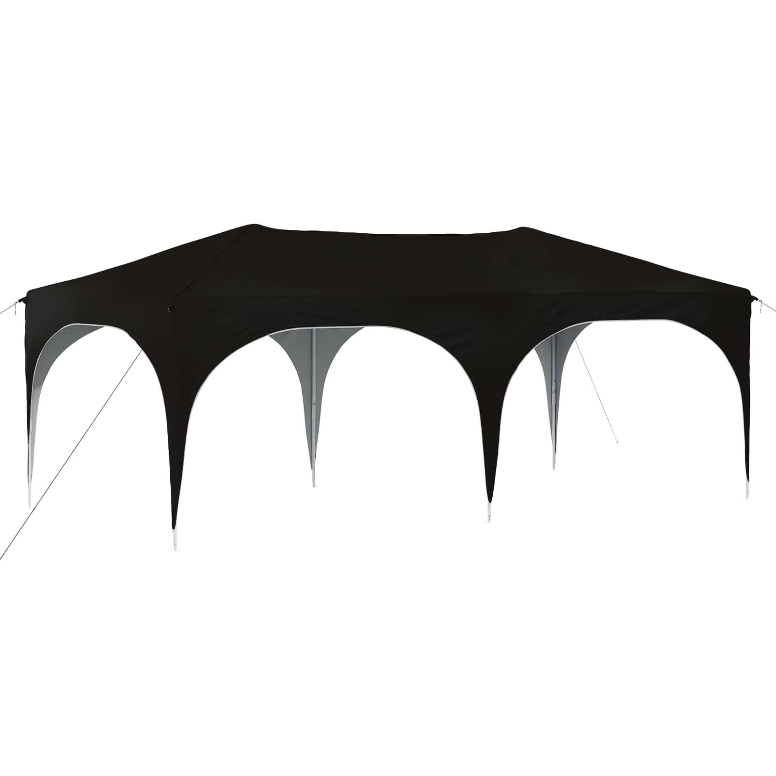 vidaXL Pop-up Partyzelt Schwarz 575 x 288 x 245 cm Oxford-Stoff