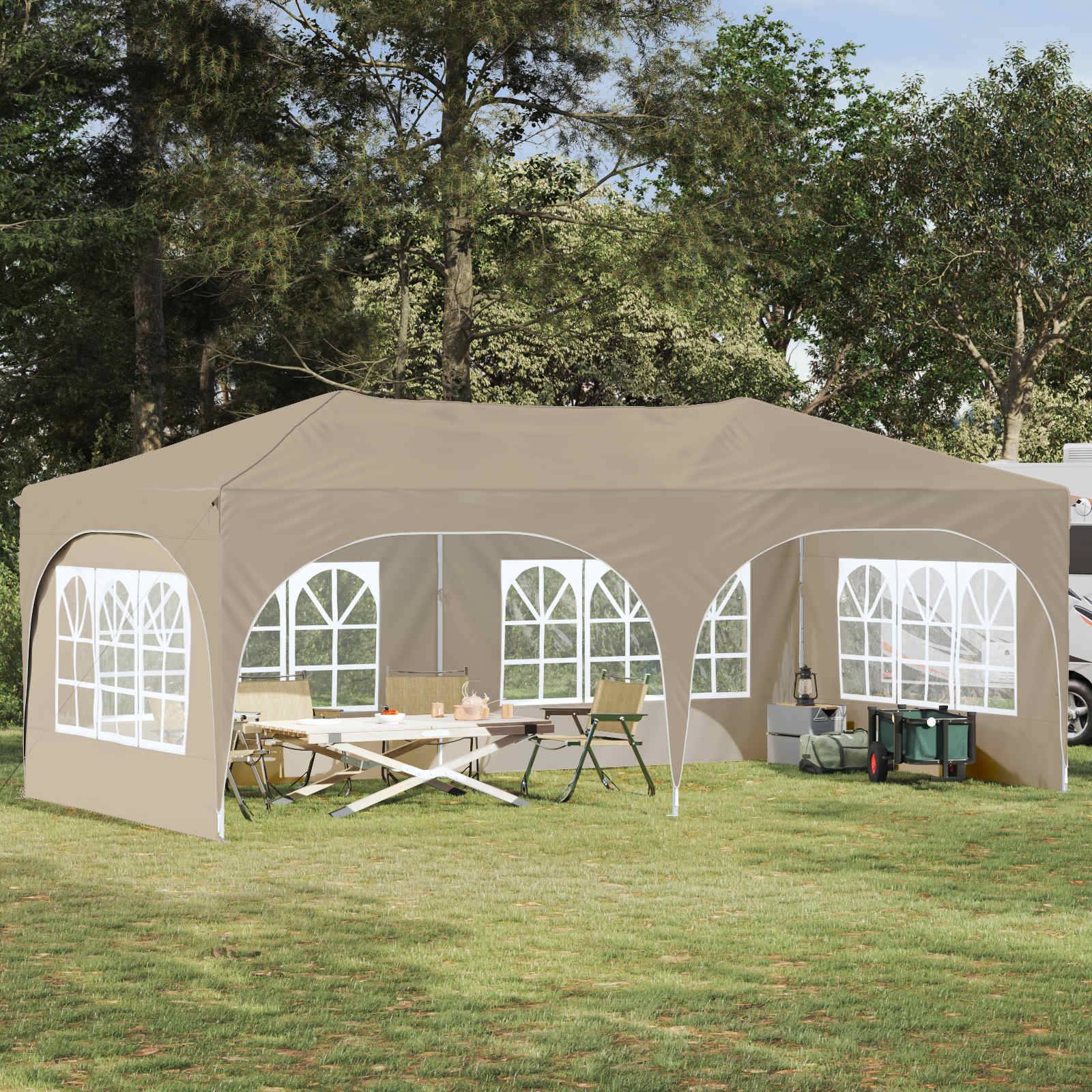 vidaXL Pop-up Partyzelt Creme 575 x 288 x 245 cm Oxford-Stoff
