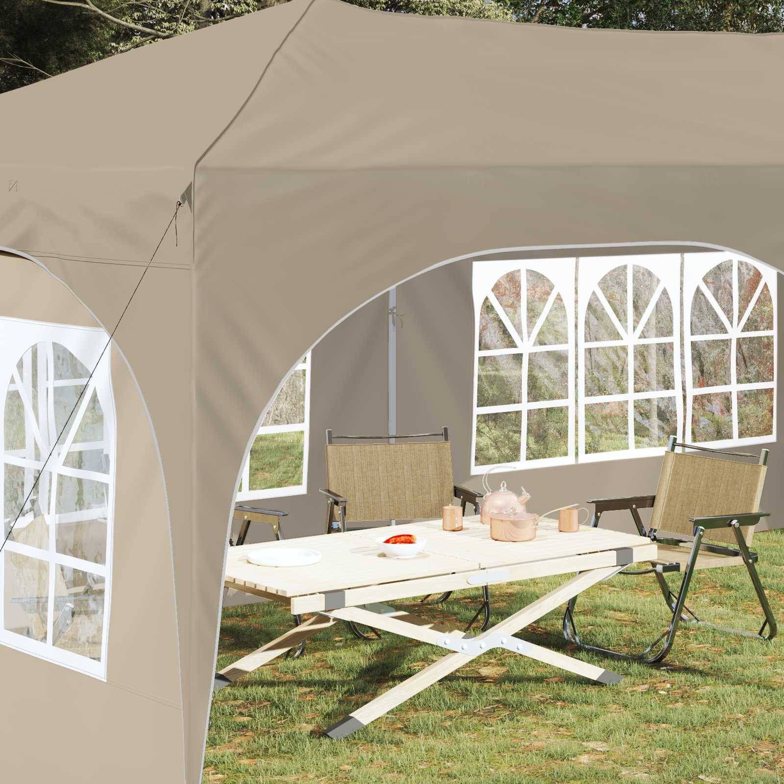 vidaXL Pop-up Partyzelt Creme 575 x 288 x 245 cm Oxford-Stoff