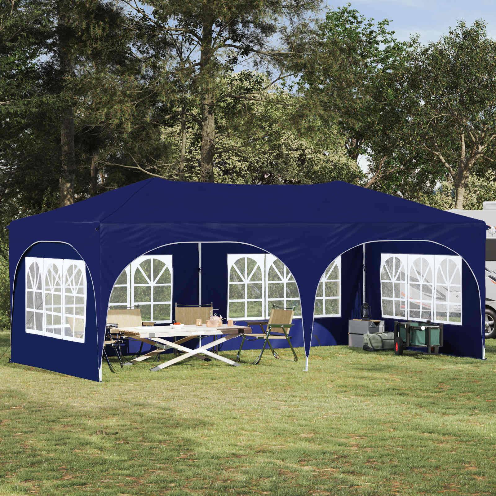 vidaXL Pop-up Partyzelt Blau 575 x 288 x 245 cm Oxford-Stoff