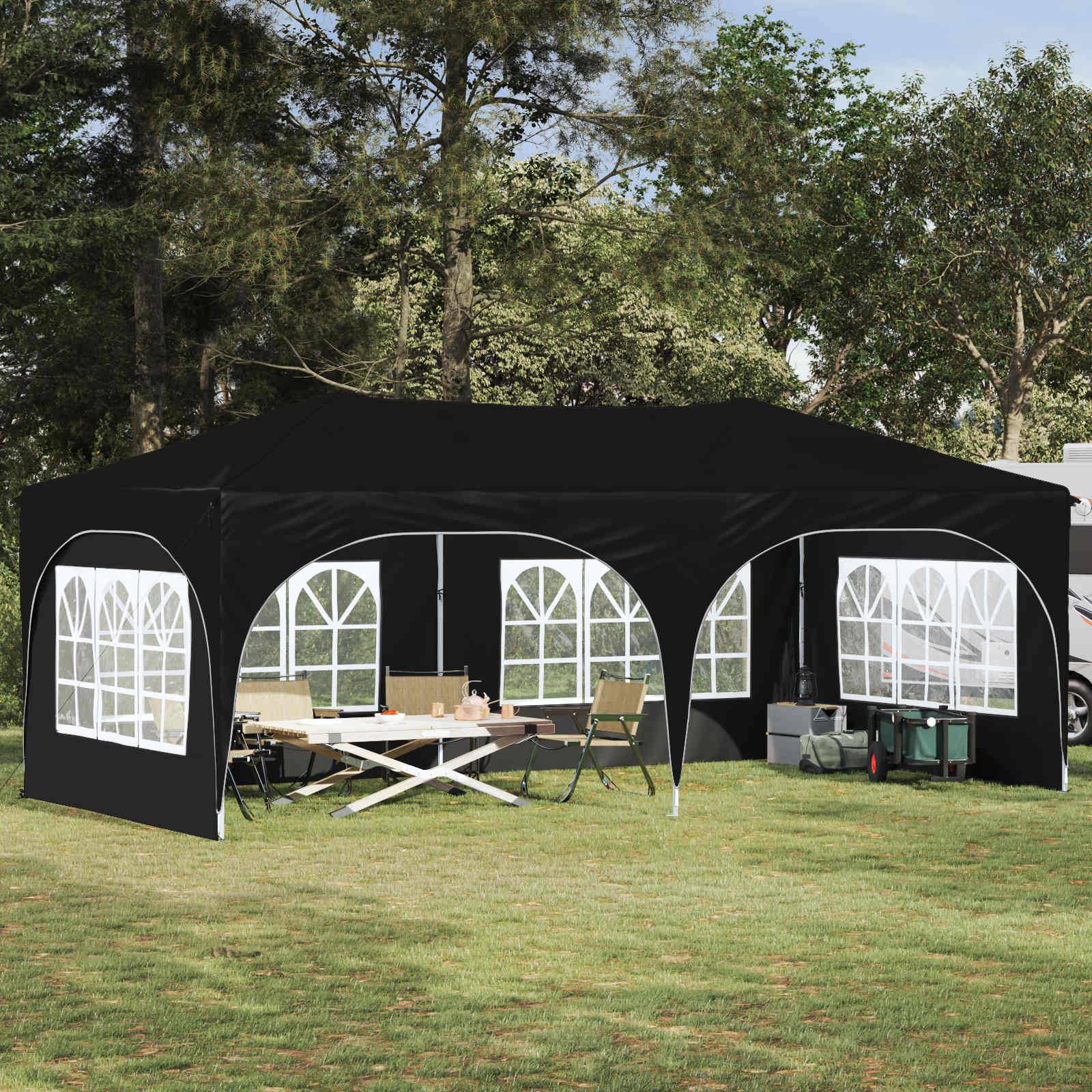 vidaXL Pop-up Partyzelt Anthrazit 575 x 288 x 245 cm Oxford-Stoff