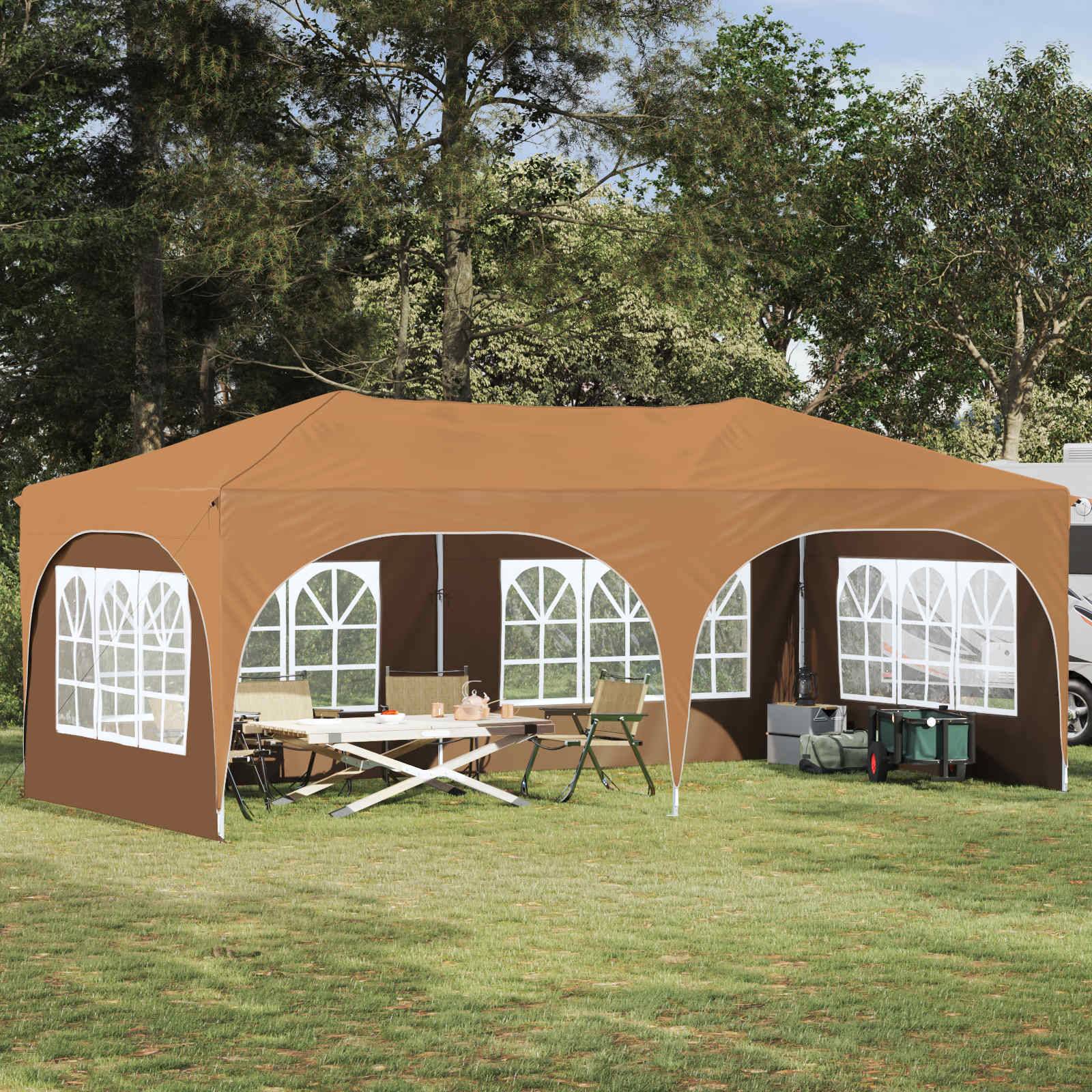 vidaXL Pop-up Partyzelt Beige 575 x 288 x 245 cm Oxford-Stoff