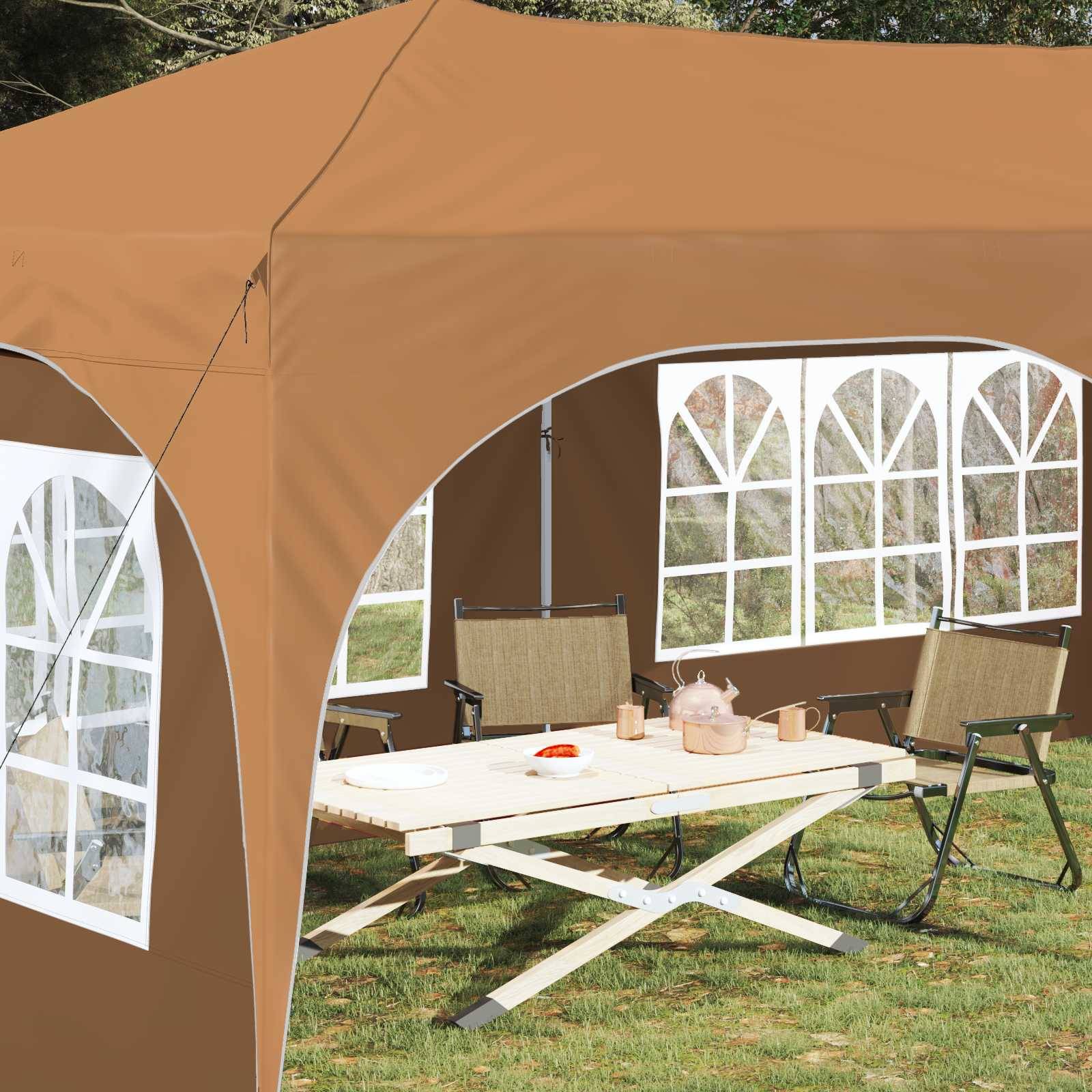 vidaXL Pop-up Partyzelt Beige 575 x 288 x 245 cm Oxford-Stoff