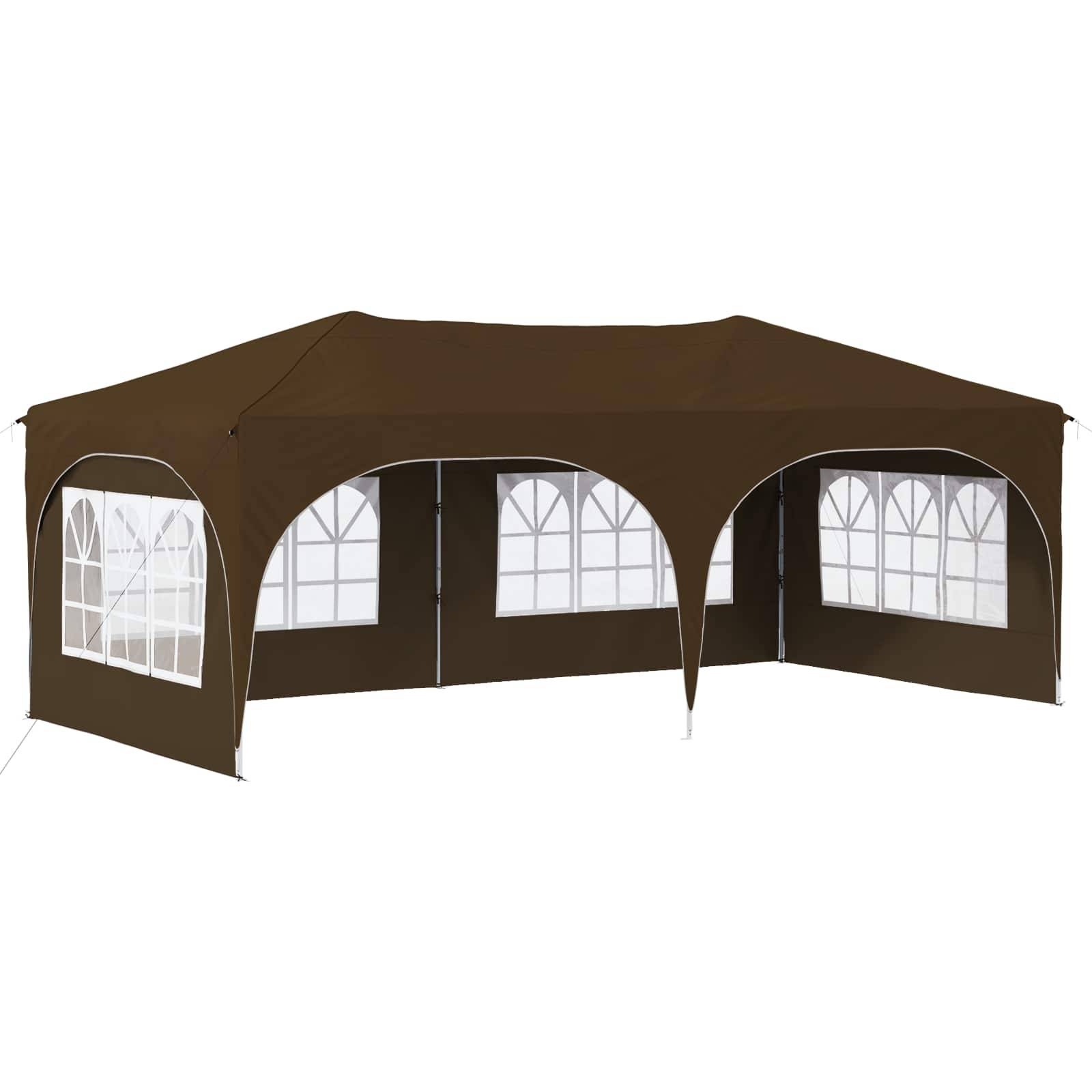 vidaXL Pop-up Partyzelt Taupe 575 x 288 x 245 cm Oxford-Stoff