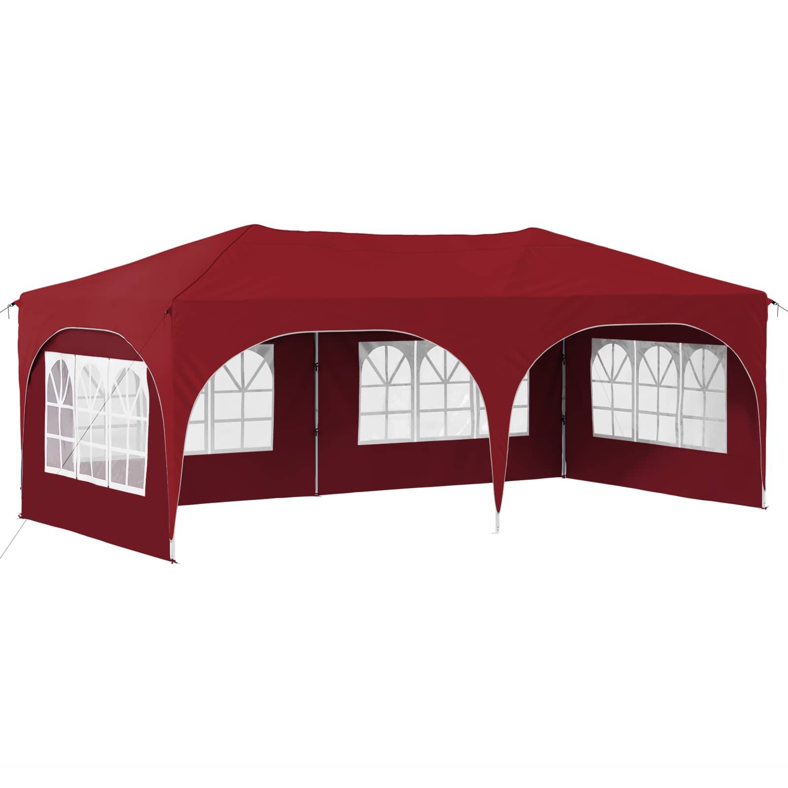 vidaXL Pop-up Partyzelt Bordeauxrot 575 x 288 x 245 cm Oxford-Stoff