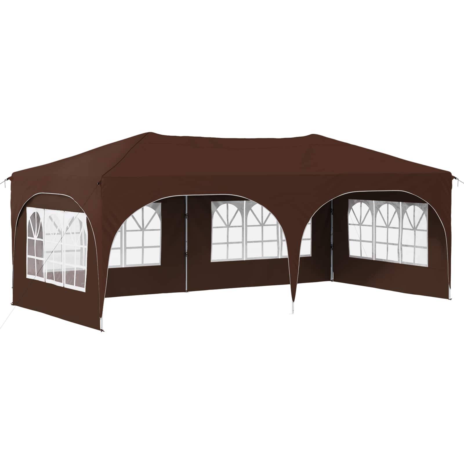 vidaXL Pop-up Partyzelt Braun 575 x 288 x 245 cm Oxford-Stoff