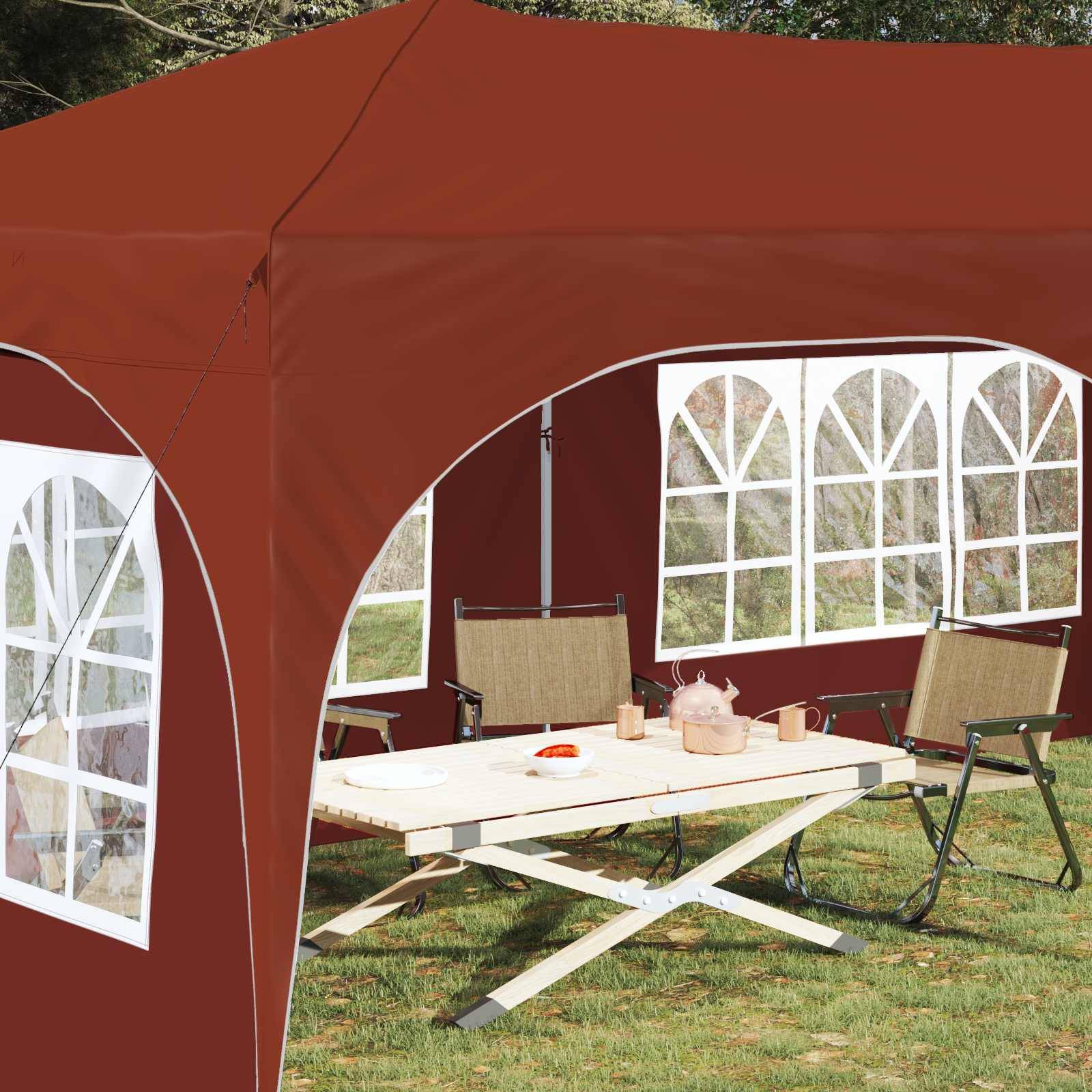vidaXL Pop-up Partyzelt Terrakotta 575 x 288 x 245 cm Oxford-Stoff