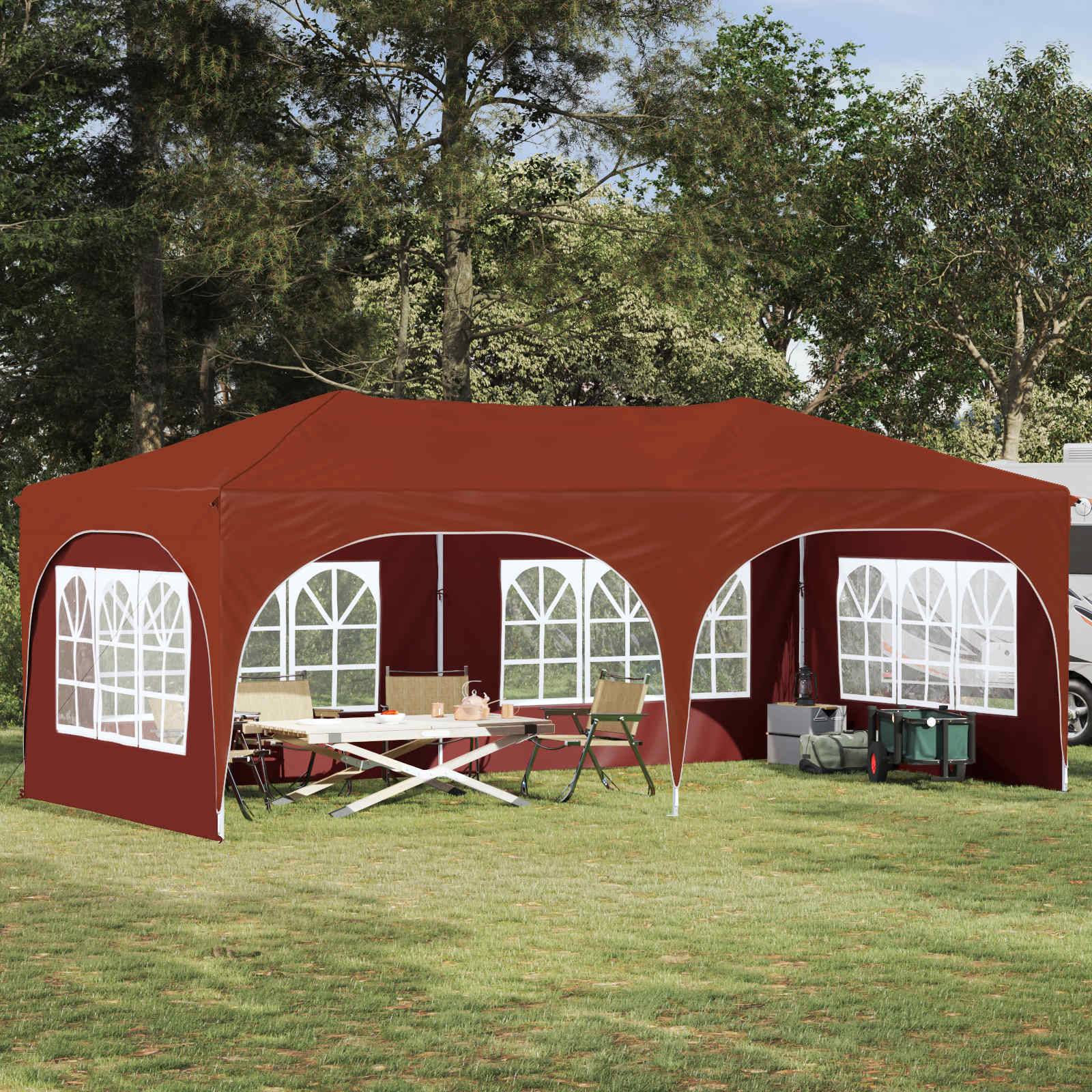 vidaXL Pop-up Partyzelt Terrakotta 575 x 288 x 245 cm Oxford-Stoff
