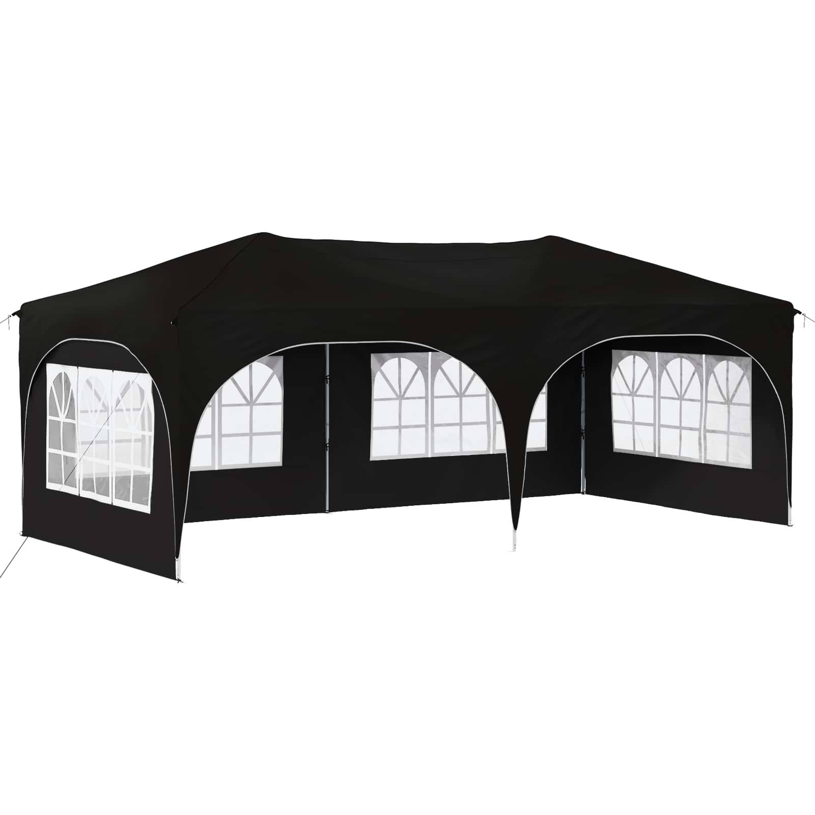 vidaXL Pop-up Partyzelt Schwarz 575 x 288 x 245 cm Oxford-Stoff