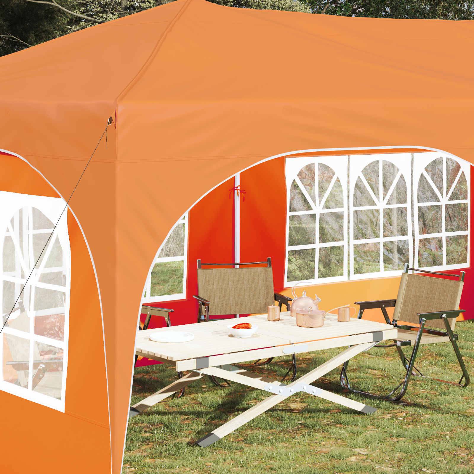 vidaXL Pop-up Partyzelt Orange 575 x 288 x 245 cm Oxford-Stoff