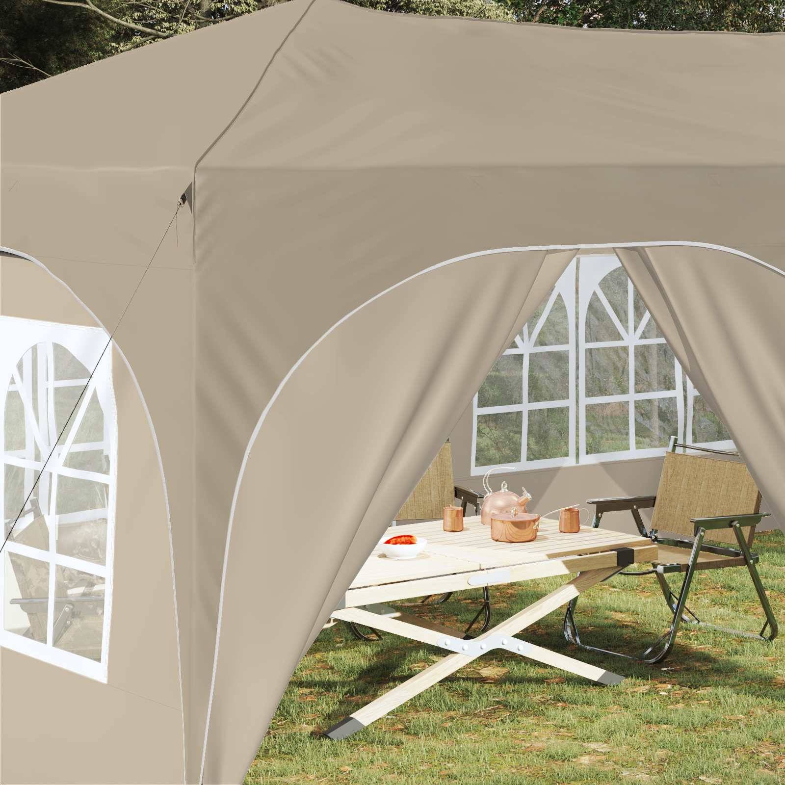 vidaXL Pop-up Partyzelt Creme 575 x 288 x 245 cm Oxford-Stoff