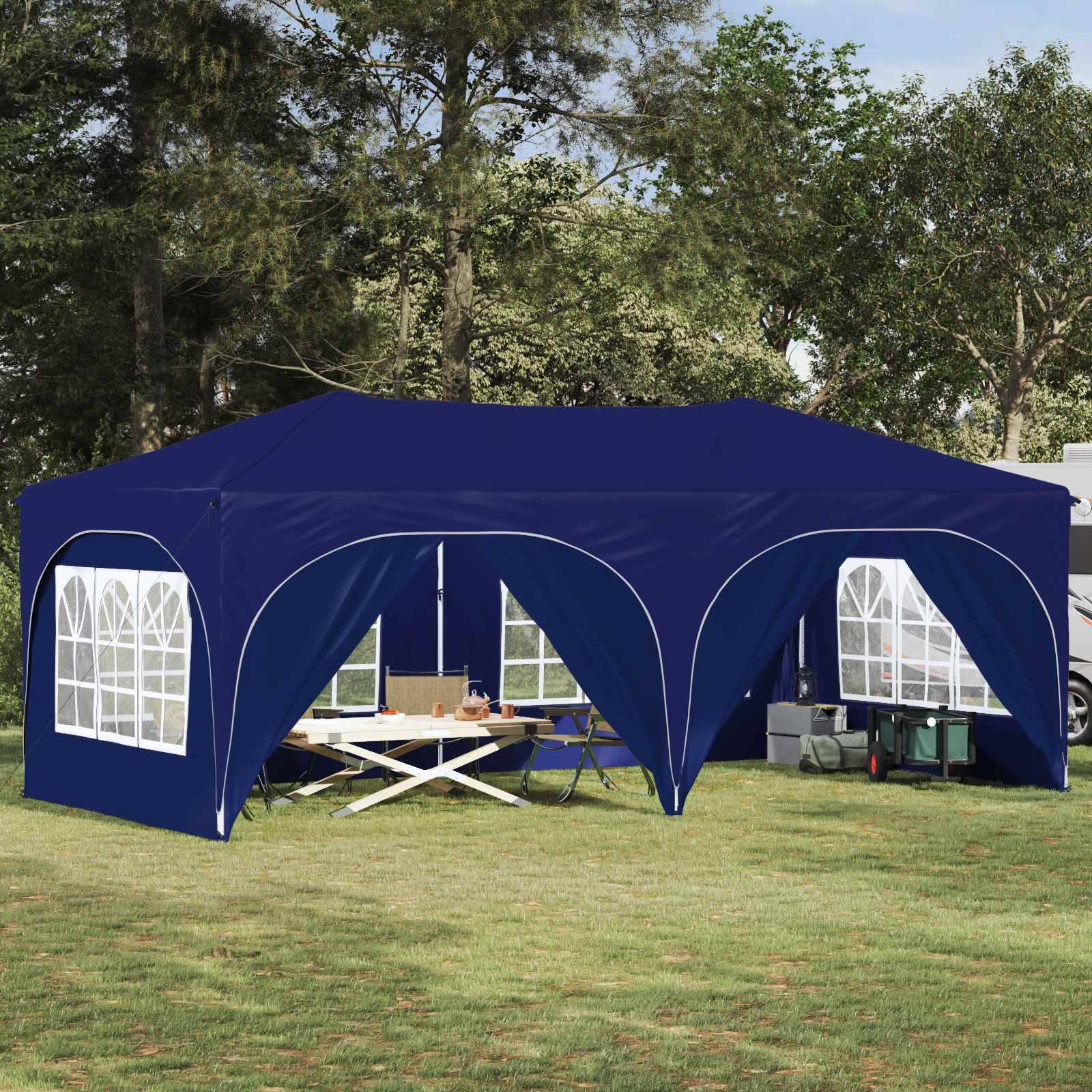 vidaXL Pop-up Partyzelt Blau 575 x 288 x 245 cm Oxford-Stoff