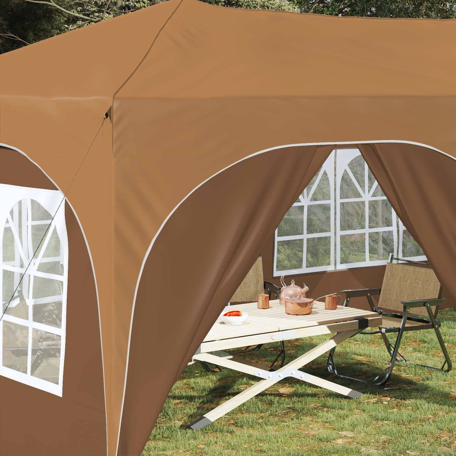 vidaXL Pop-up Partyzelt Beige 575 x 288 x 245 cm Oxford-Stoff