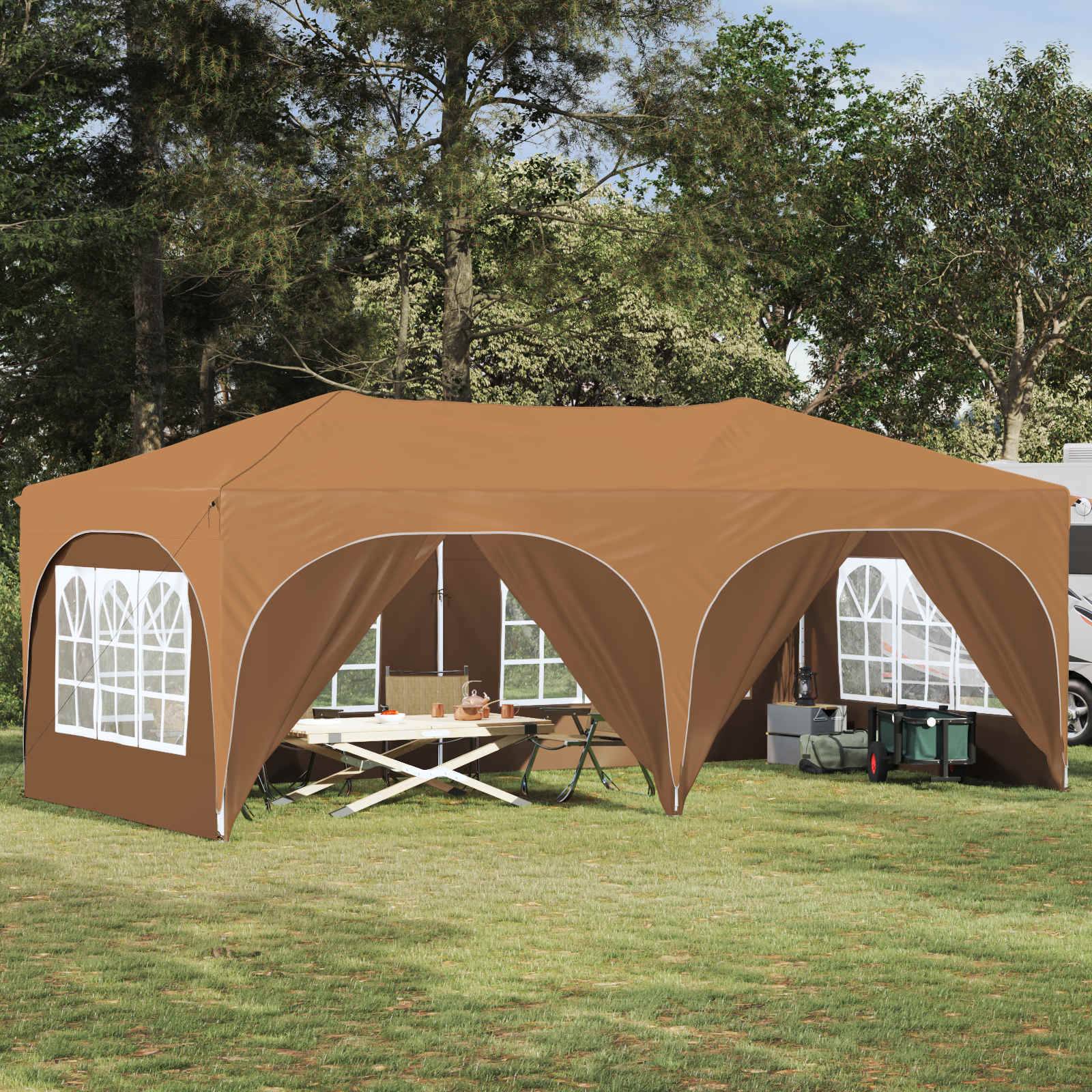 vidaXL Pop-up Partyzelt Beige 575 x 288 x 245 cm Oxford-Stoff