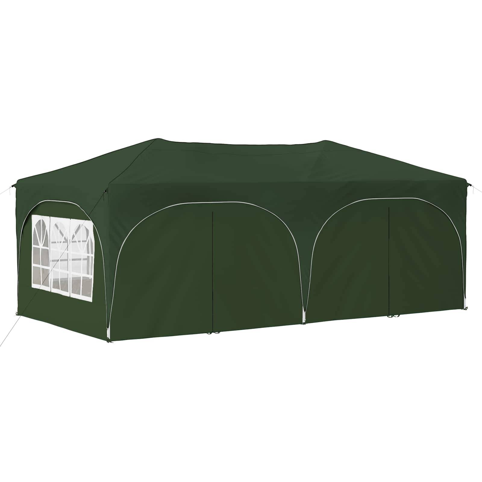 vidaXL Pop-up Partyzelt Grün 575 x 288 x 245 cm Oxford-Stoff