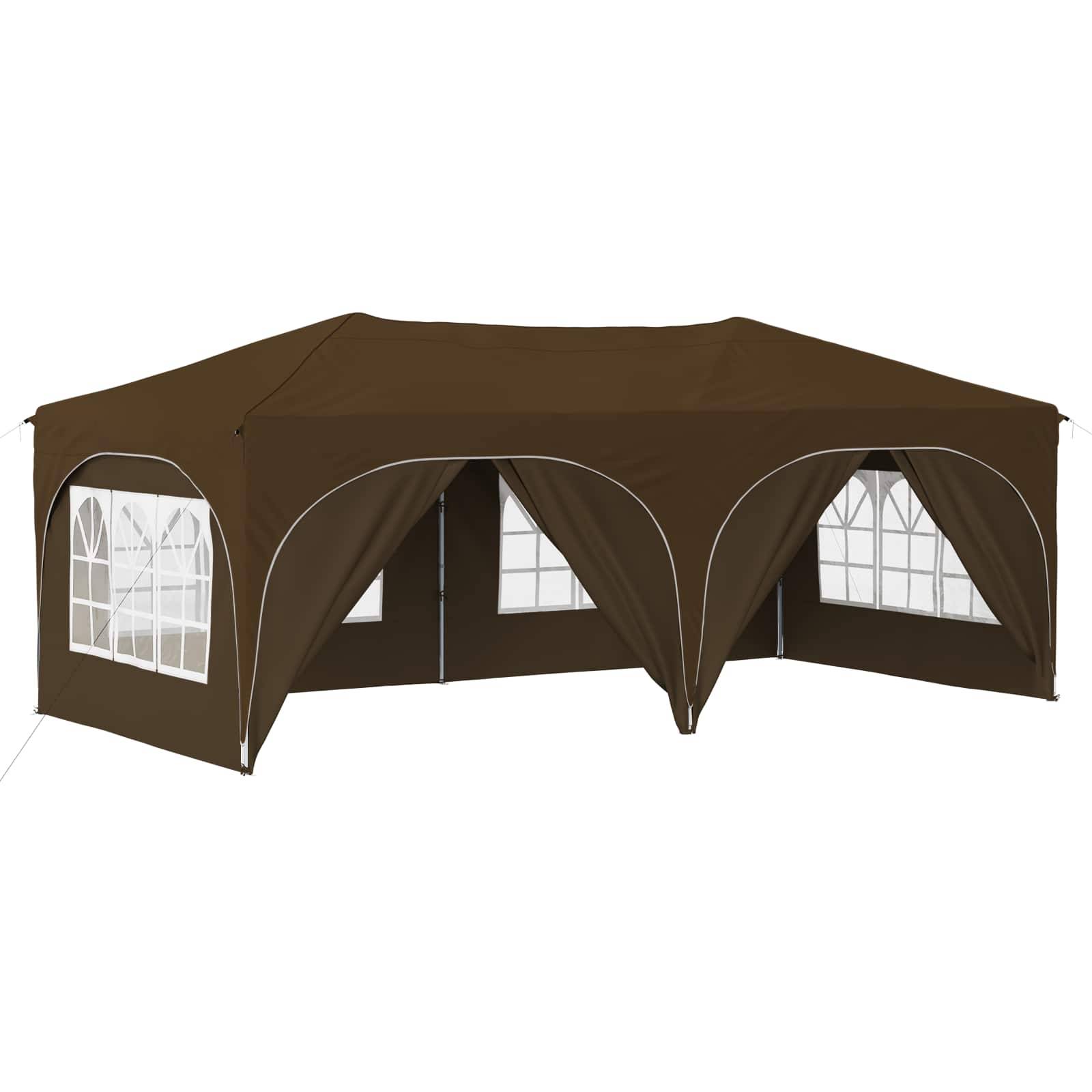 vidaXL Pop-up Partyzelt Taupe 575 x 288 x 245 cm Oxford-Stoff