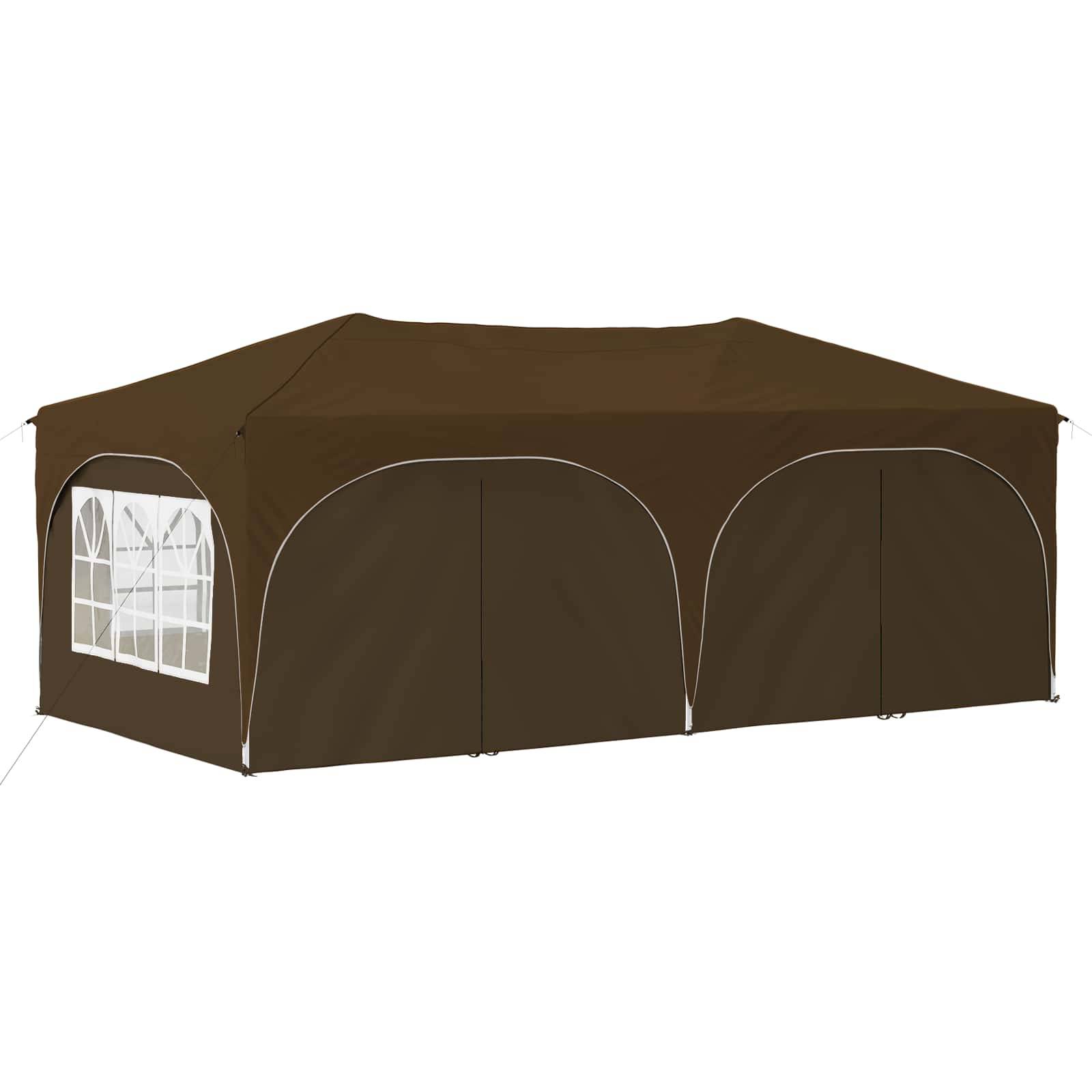 vidaXL Pop-up Partyzelt Taupe 575 x 288 x 245 cm Oxford-Stoff
