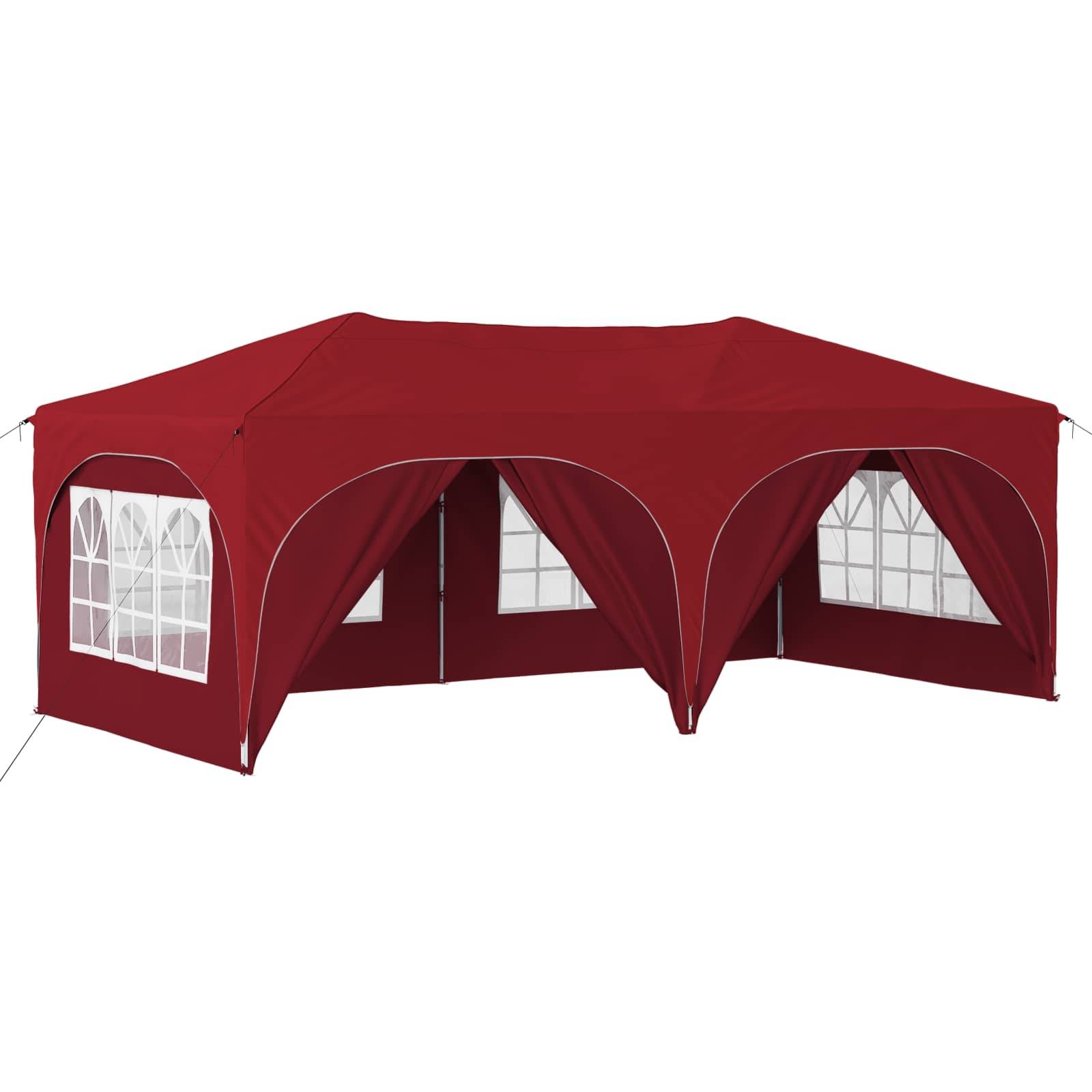 vidaXL Pop-up Partyzelt Bordeauxrot 575 x 288 x 245 cm Oxford-Stoff