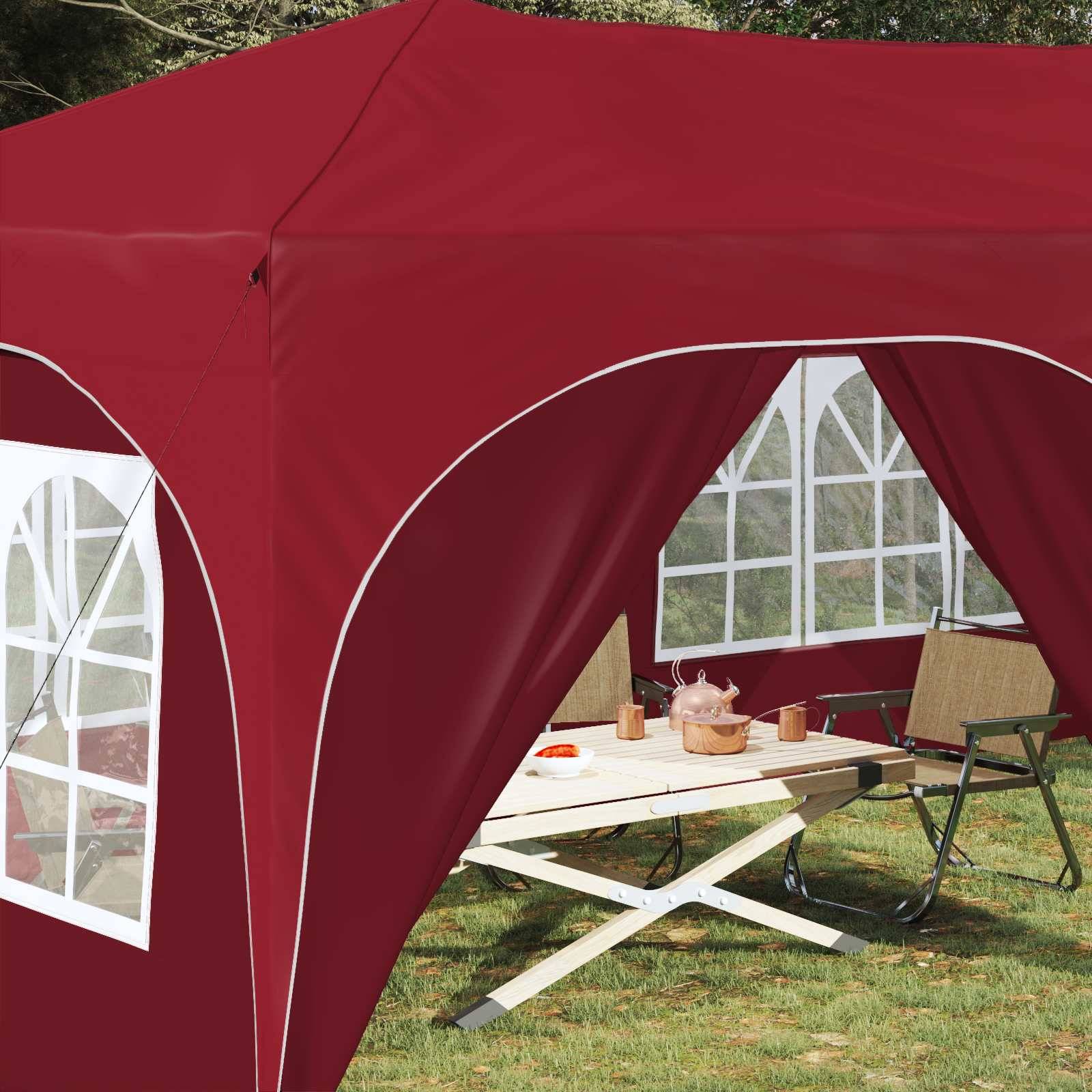 vidaXL Pop-up Partyzelt Bordeauxrot 575 x 288 x 245 cm Oxford-Stoff