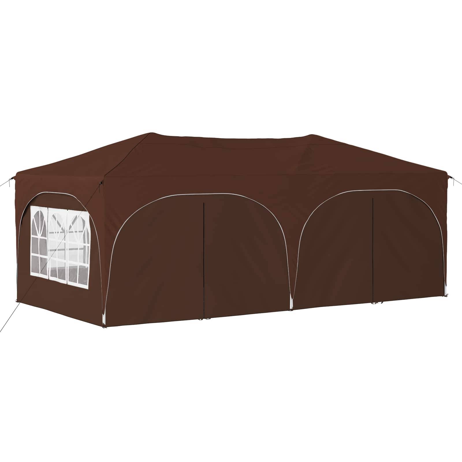 vidaXL Pop-up Partyzelt Braun 575 x 288 x 245 cm Oxford-Stoff