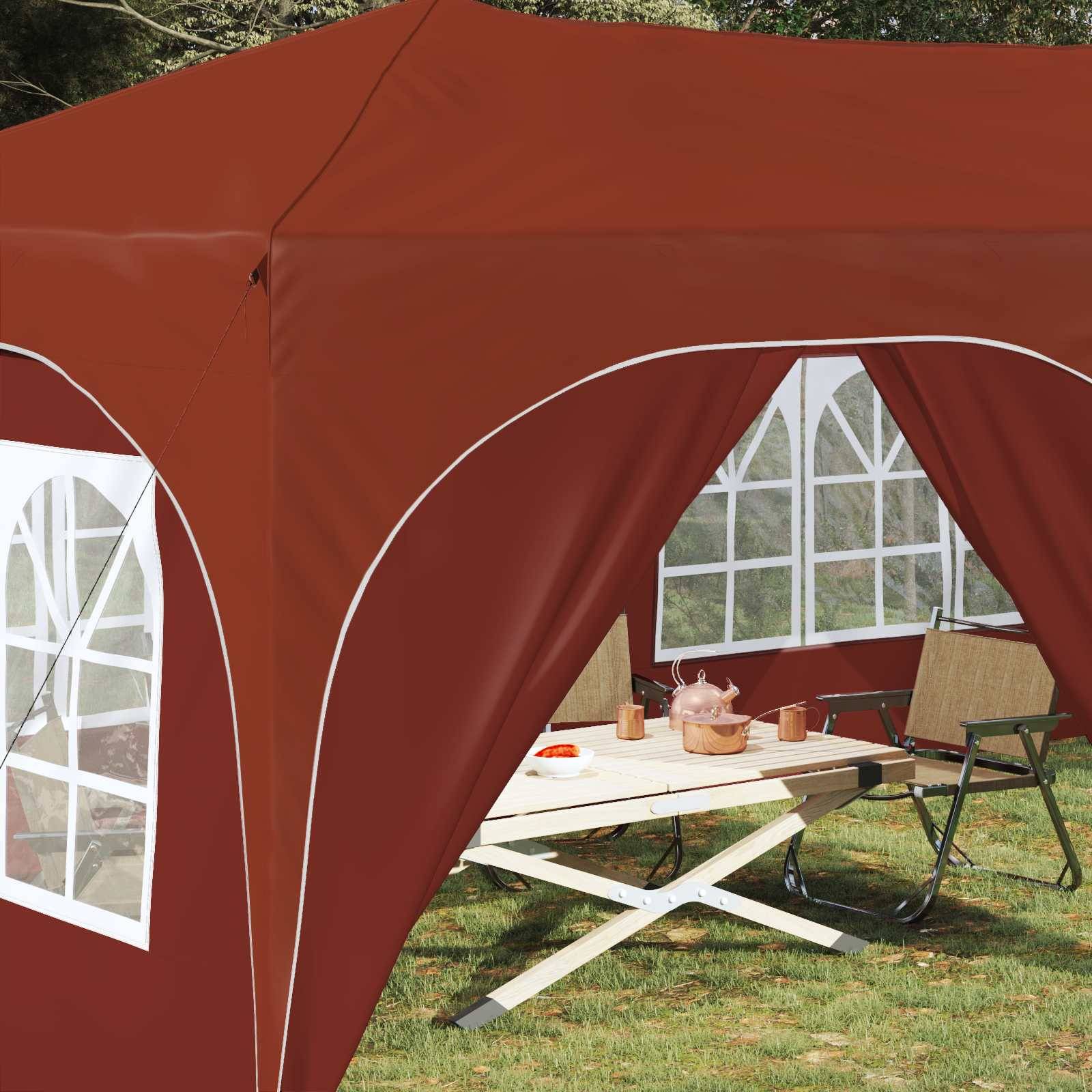 vidaXL Pop-up Partyzelt Terrakotta 575 x 288 x 245 cm Oxford-Stoff