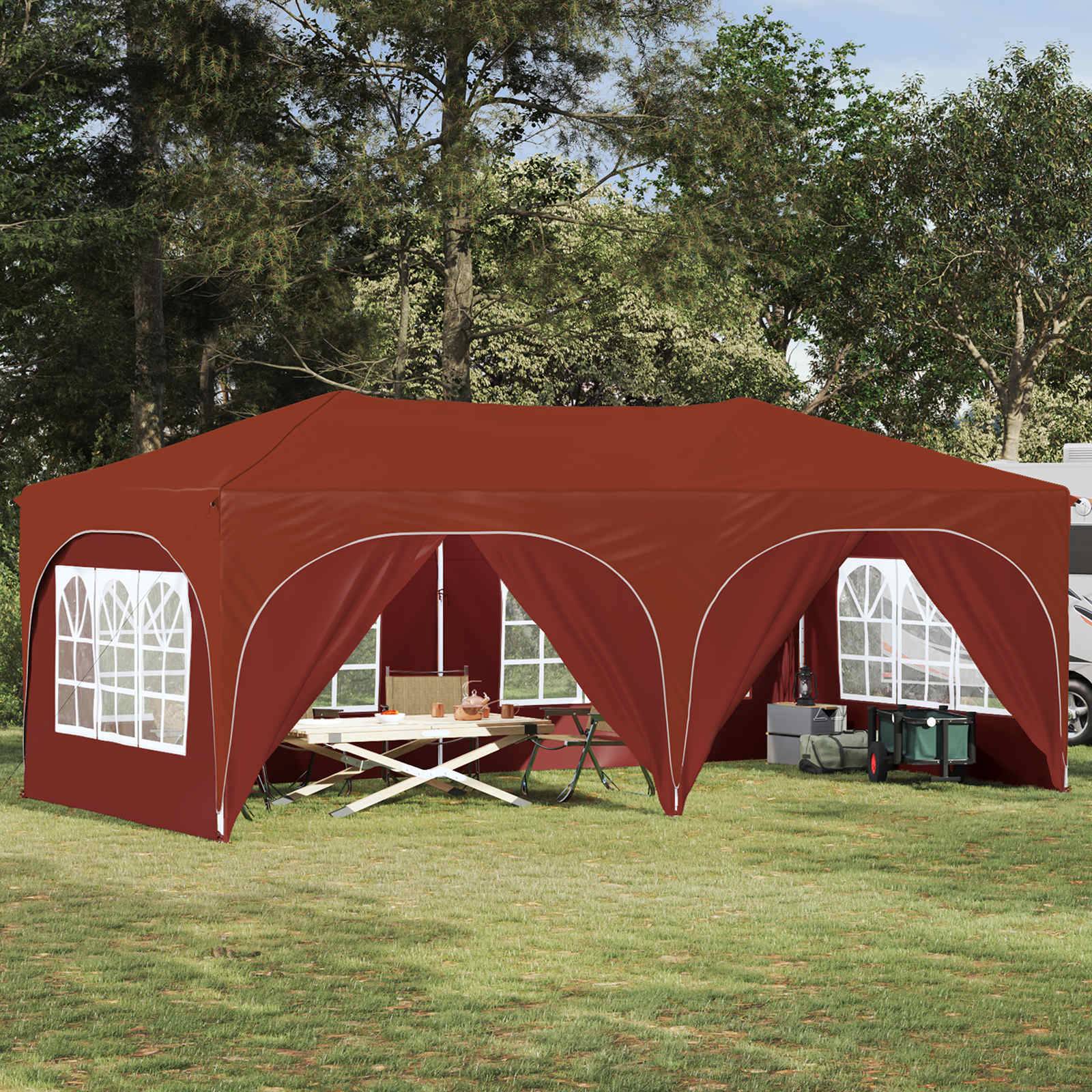 vidaXL Pop-up Partyzelt Terrakotta 575 x 288 x 245 cm Oxford-Stoff