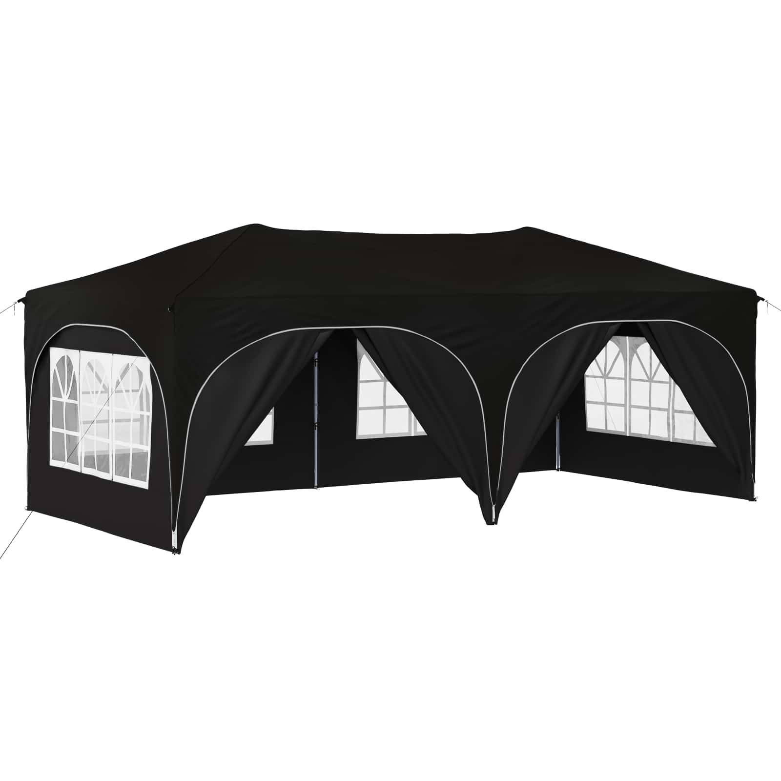 vidaXL Pop-up Partyzelt Schwarz 575 x 288 x 245 cm Oxford-Stoff