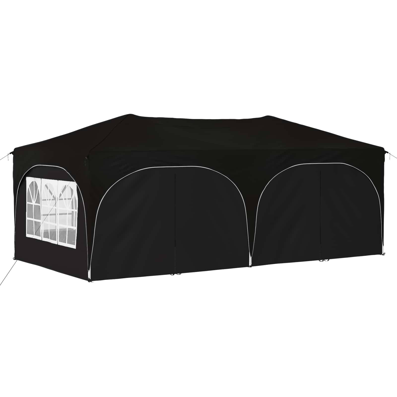 vidaXL Pop-up Partyzelt Schwarz 575 x 288 x 245 cm Oxford-Stoff