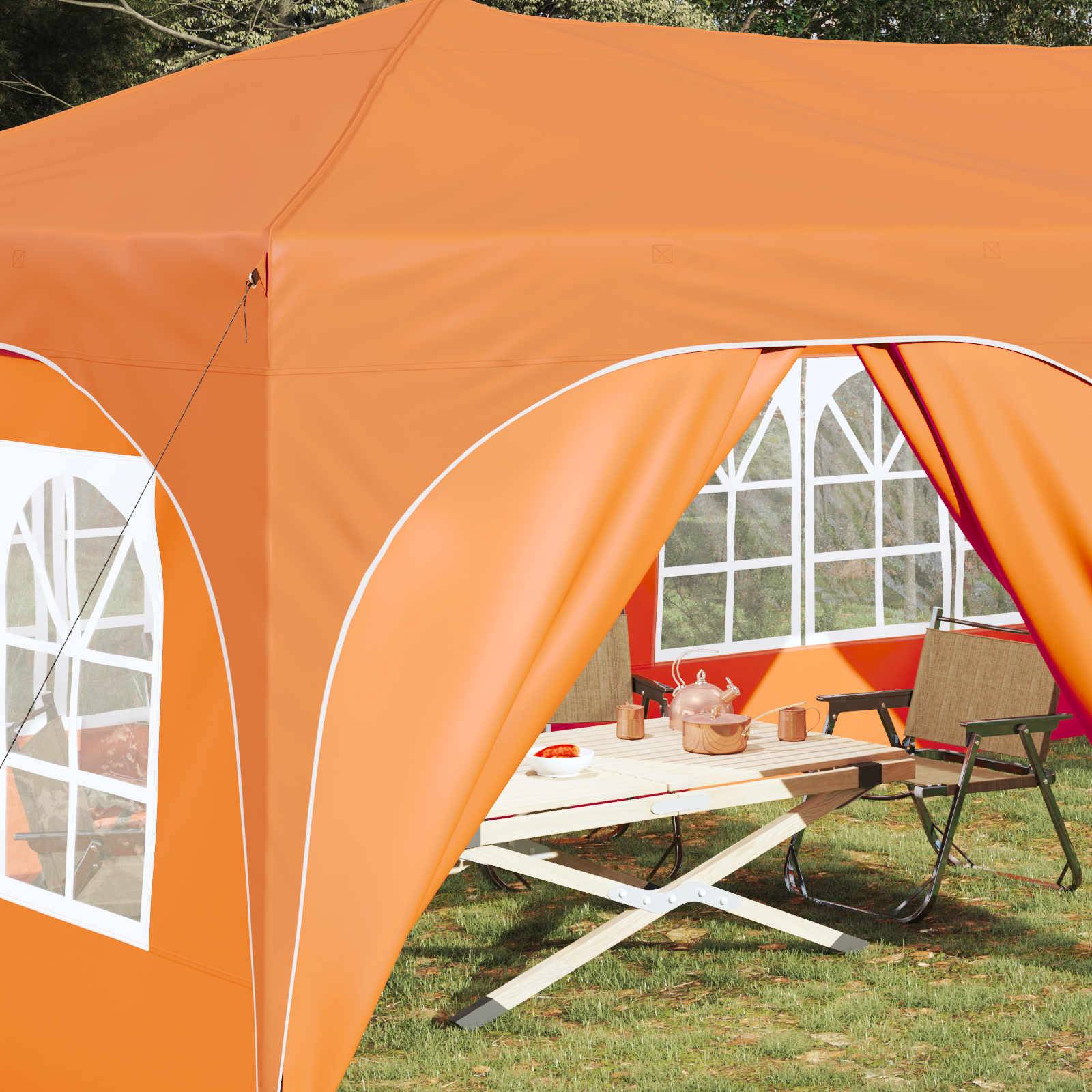vidaXL Pop-up Partyzelt Orange 575 x 288 x 245 cm Oxford-Stoff