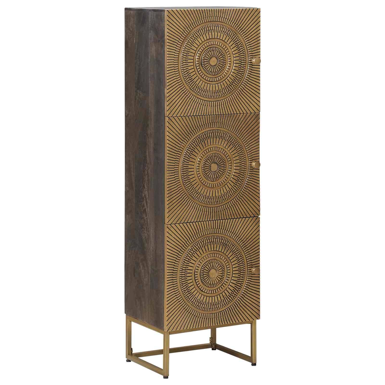 vidaXL Highboard Messing 35 x 30 x 120 cm