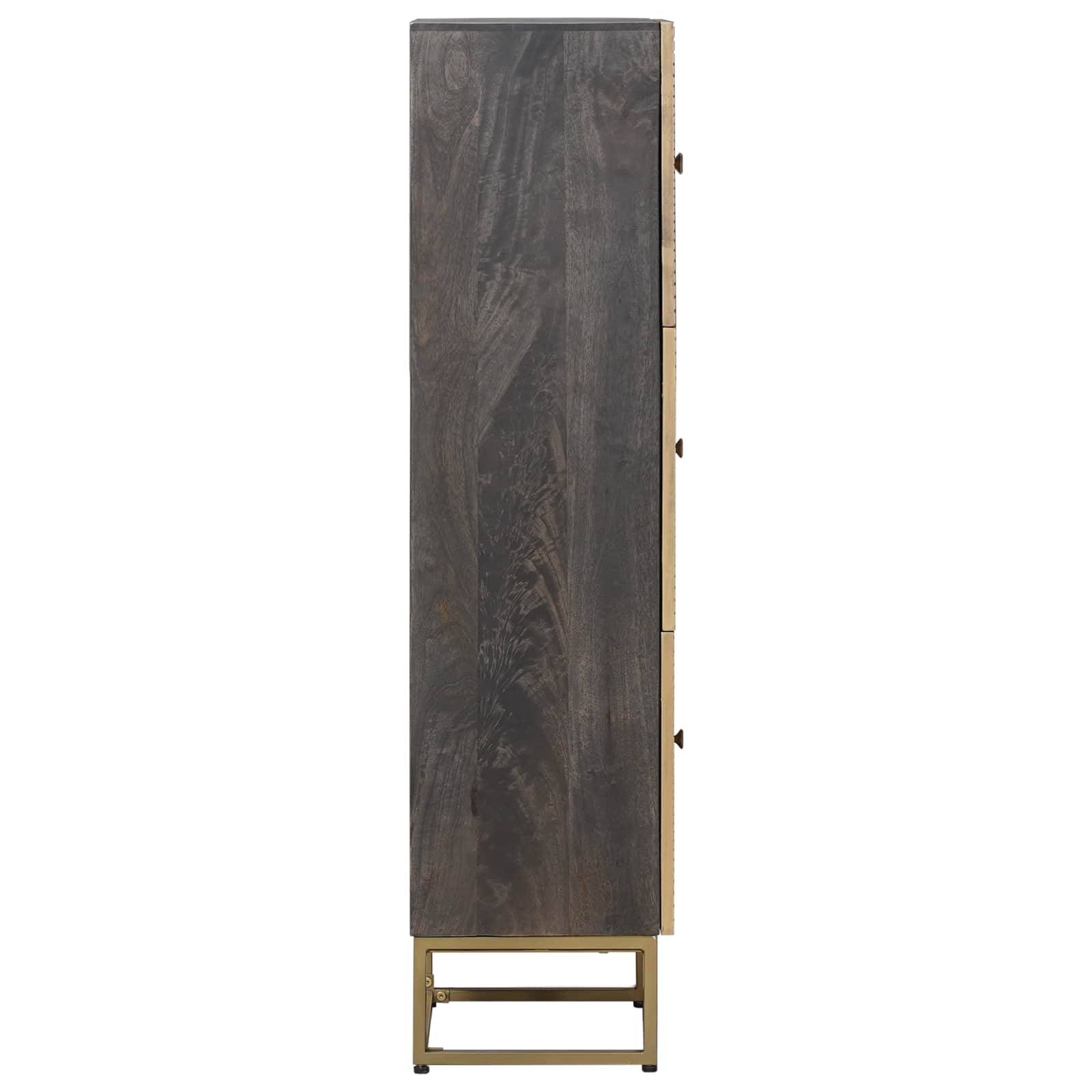 vidaXL Highboard Messing 35 x 30 x 120 cm