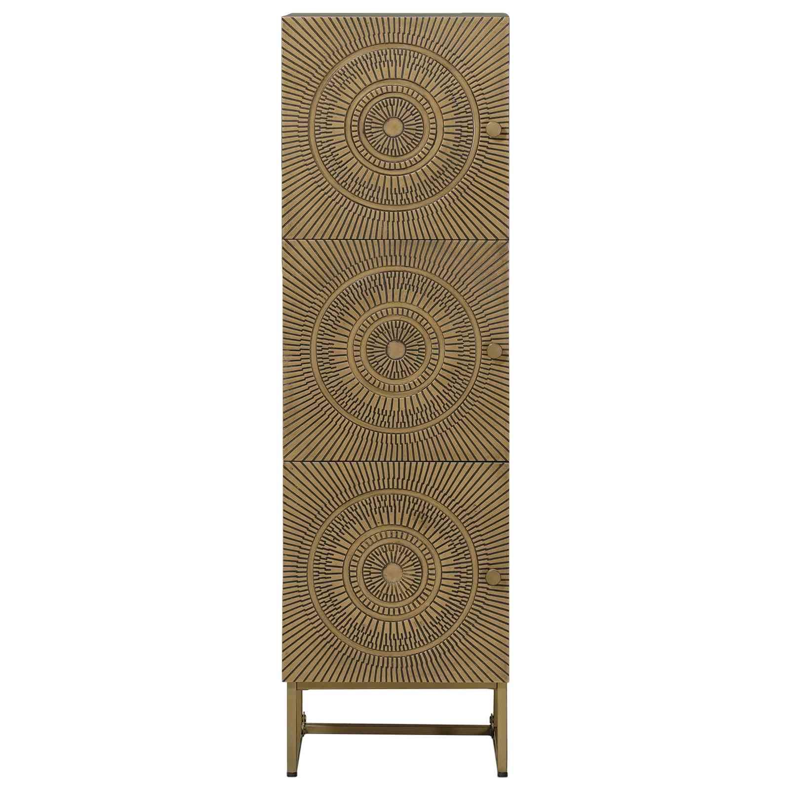vidaXL Highboard Messing 35 x 30 x 120 cm