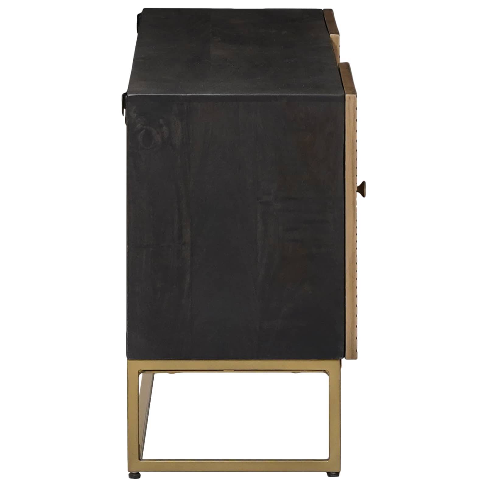 vidaXL TV-Schränk mit Schubladen mit Regal Messing 105 x 30 x 50 cm