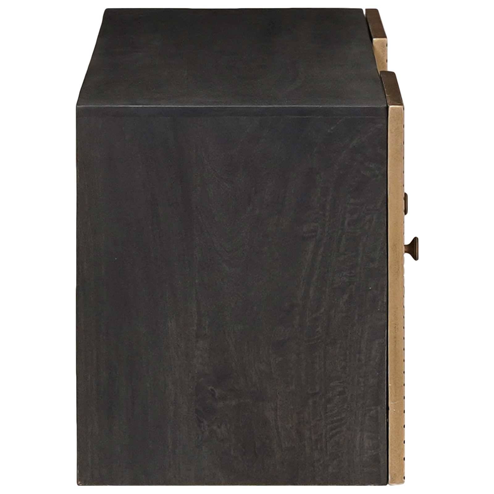 vidaXL TV-Schränk mit Regal mit Speicher Messing 105 x 30 x 35 cm