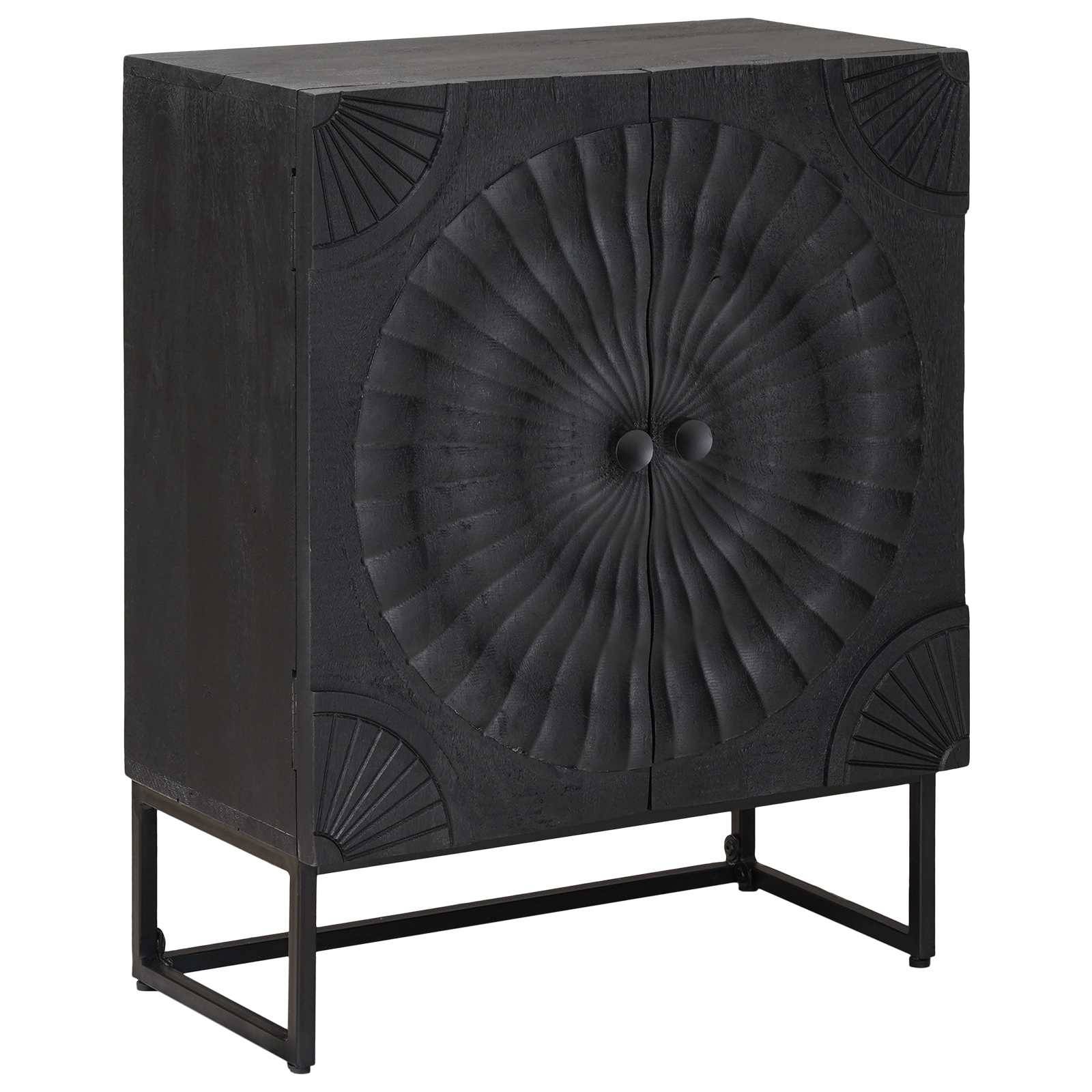 vidaXL Sideboard Schwarz 55 x 30 x 70 cm