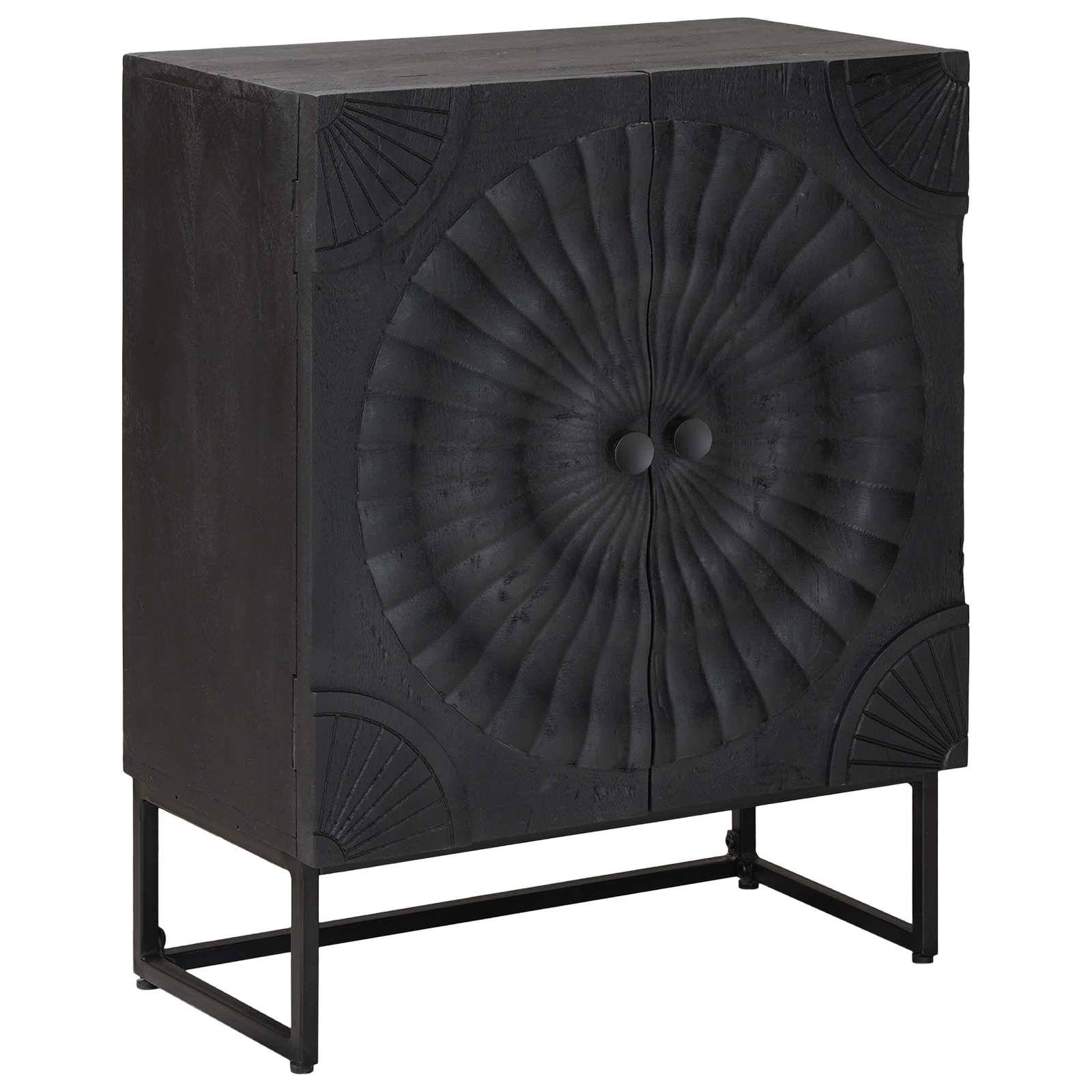 vidaXL Sideboard Schwarz 55 x 30 x 70 cm