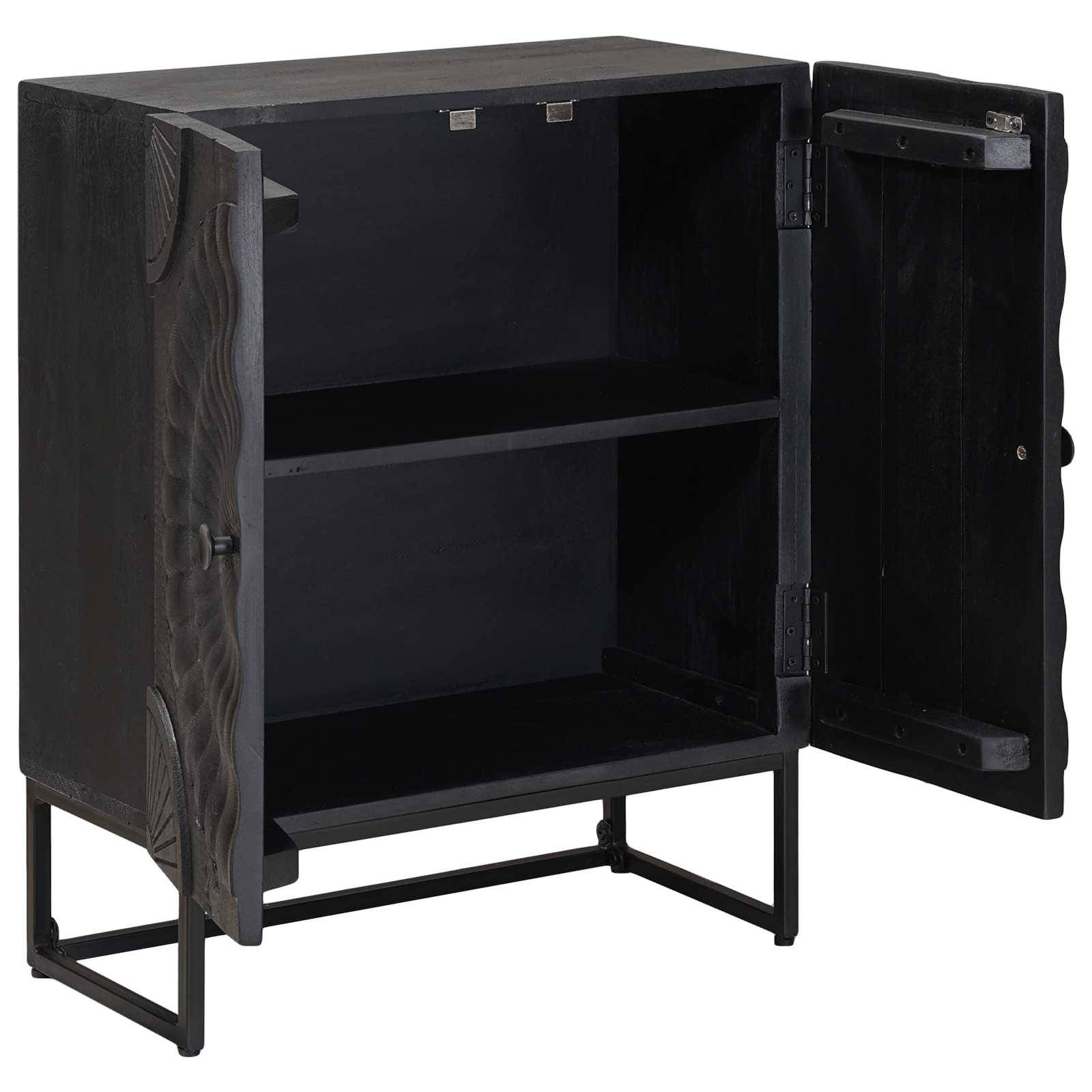 vidaXL Sideboard Schwarz 55 x 30 x 70 cm