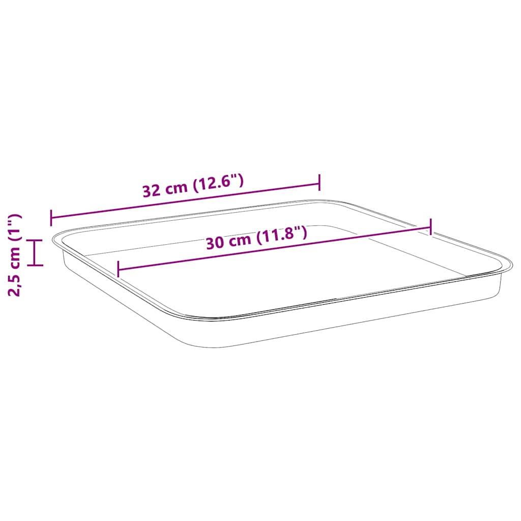 vidaXL Quadratisches Blumentablett 6 pcs Ziegelrot 32 x 32 x 2,5 cm