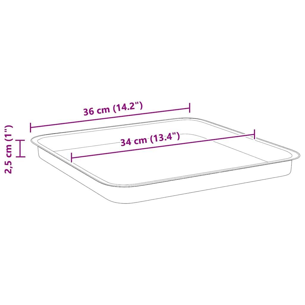 vidaXL Quadratisches Blumentablett 6 pcs Ziegelrot 36 x 36 x 2,5 cm