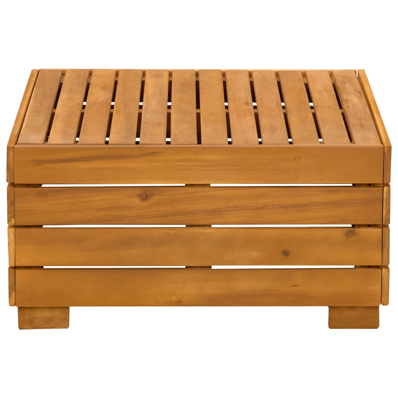 vidaXL Garten-Beistelltisch Massivholz Akazie Braun 60 x 60 x 30 cm
