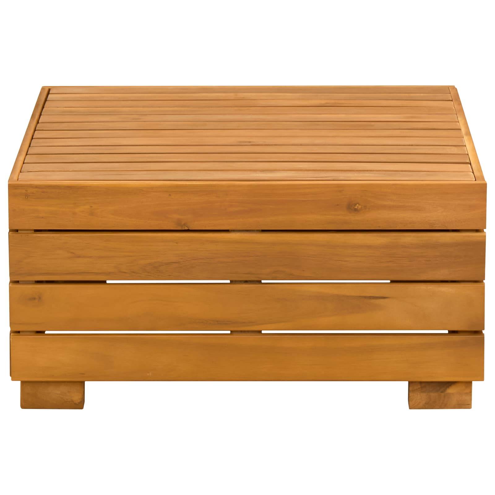 vidaXL Garten-Beistelltisch Massivholz Akazie Braun 60 x 60 x 30 cm